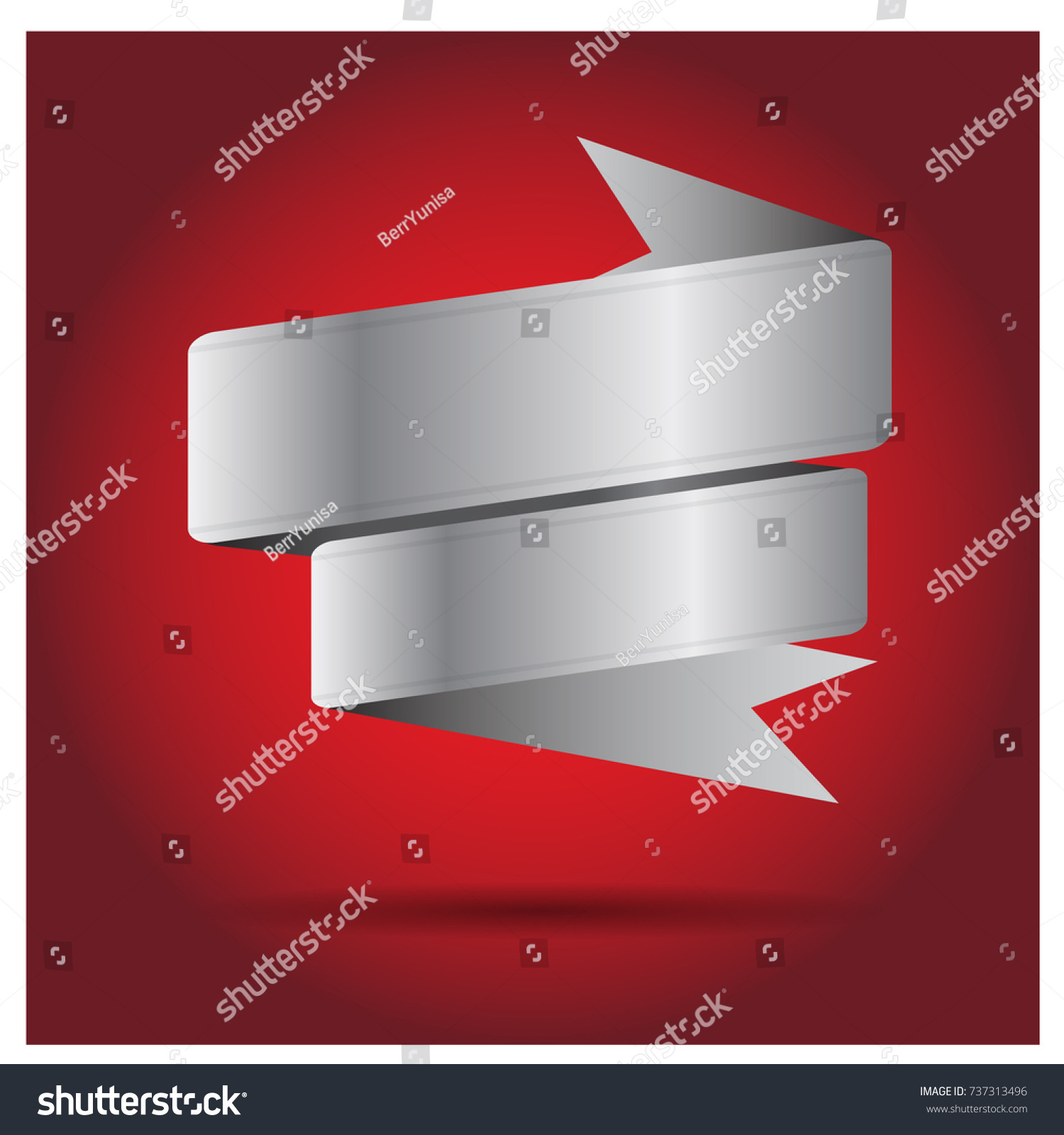 Blank Vector Banner Ribbon Stock Vector (Royalty Free) 737313496