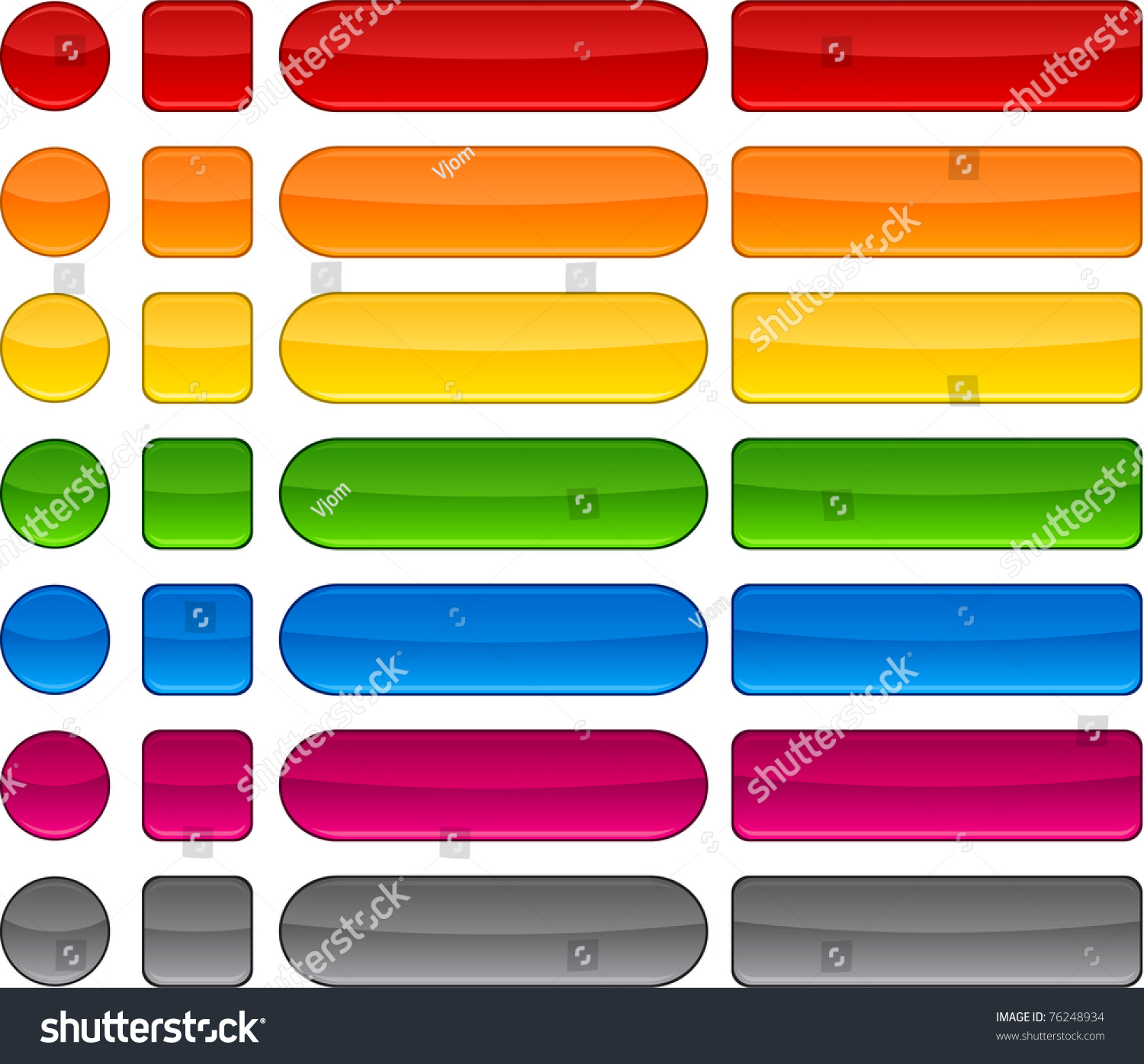 Blank Web Modern Buttons. Vector. - 76248934 : Shutterstock