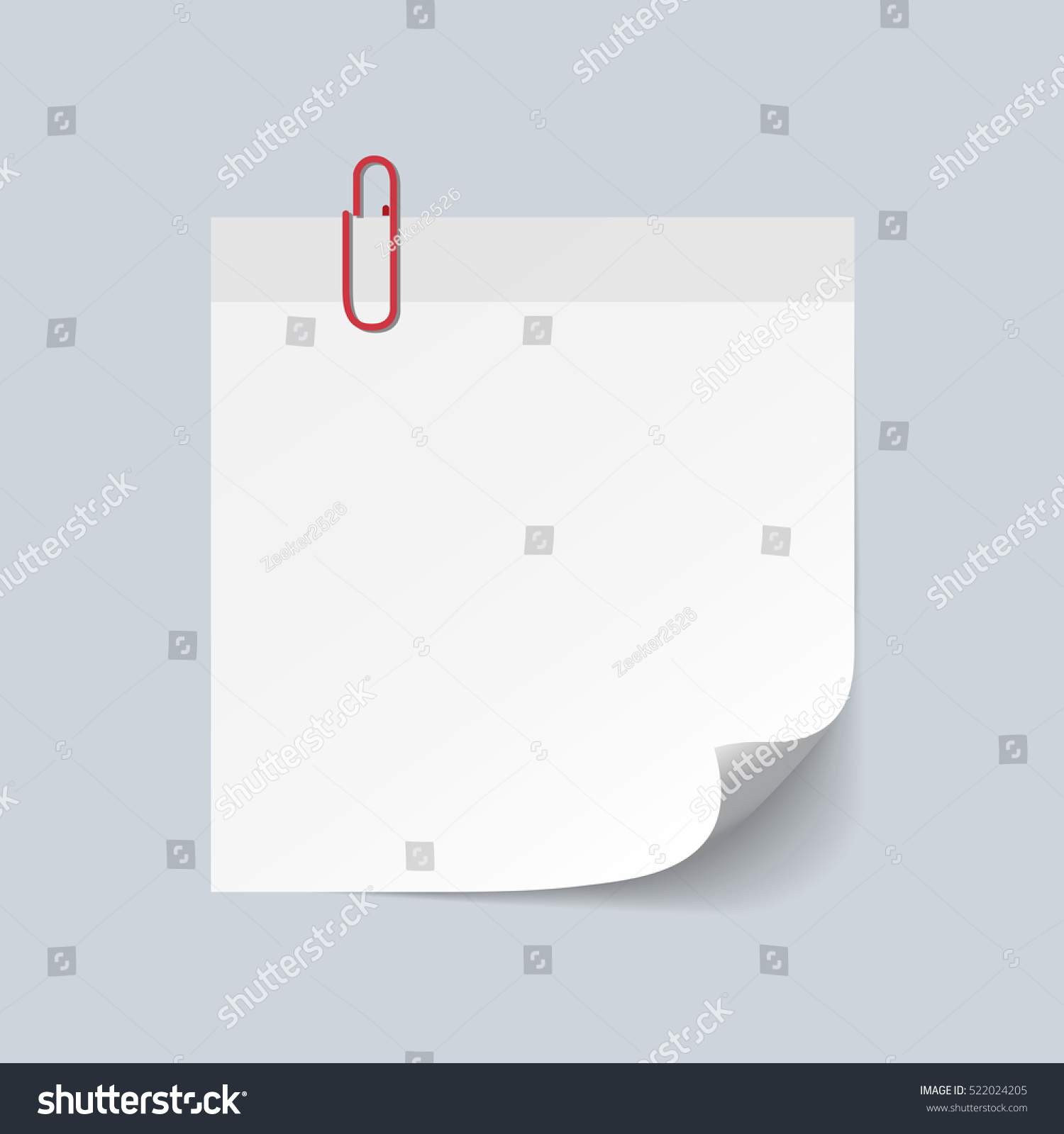 Blank White Sticky Note Isolate On Stock Vector 522024205 - Shutterstock