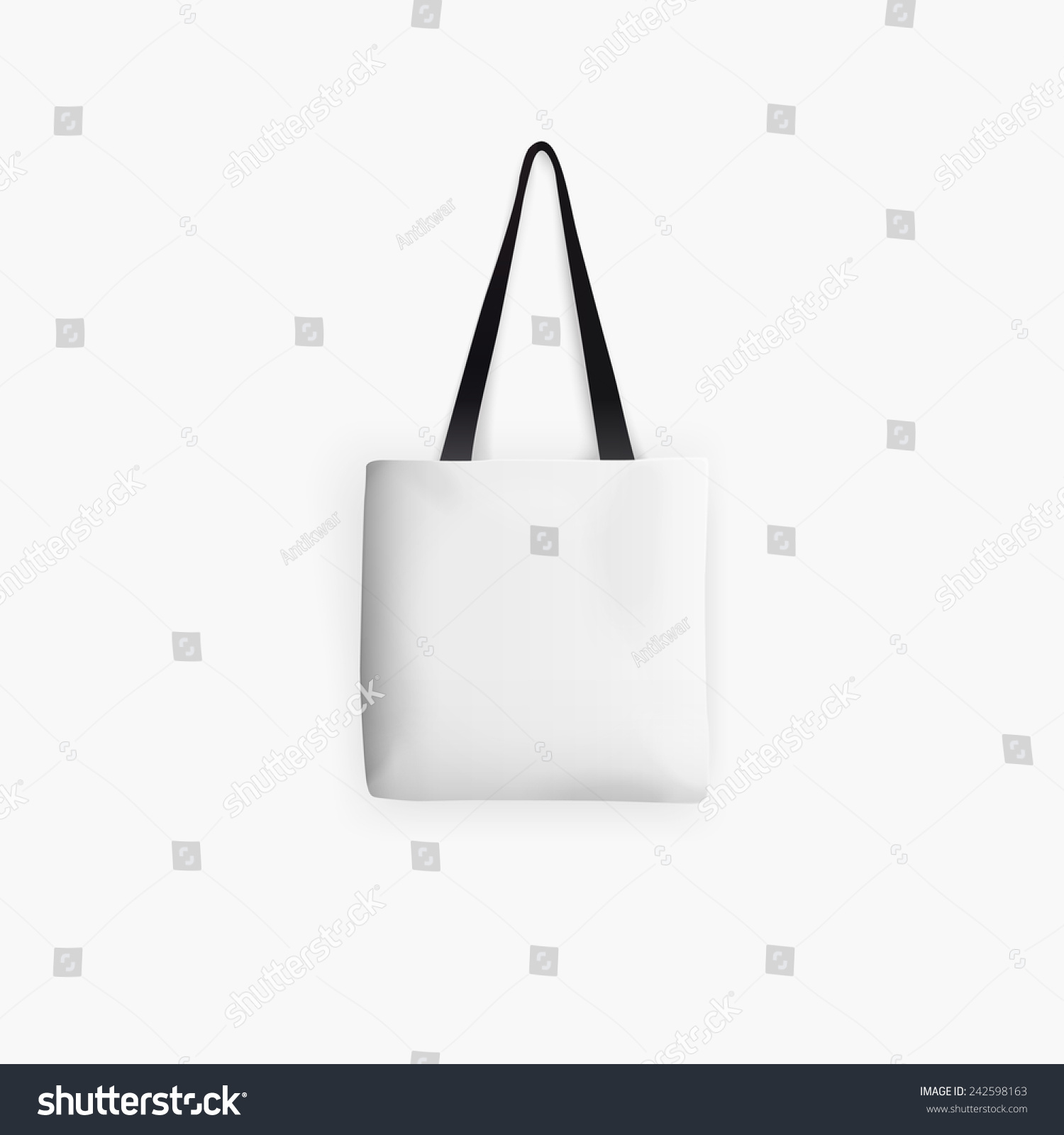 Blank White Tote Bag Stock Vector (Royalty Free) 242598163 | Shutterstock