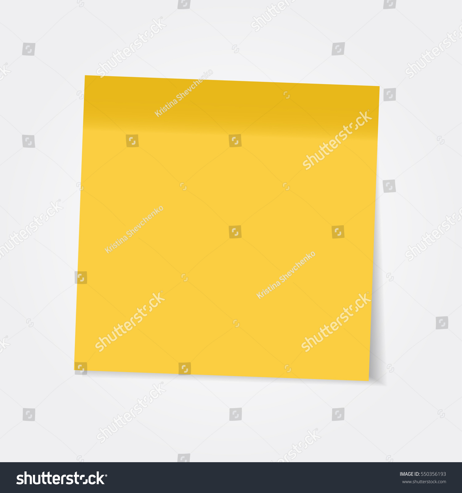 Blank Yellow Sticky Notes Vector Stock Vector (Royalty Free) 550356193 ...