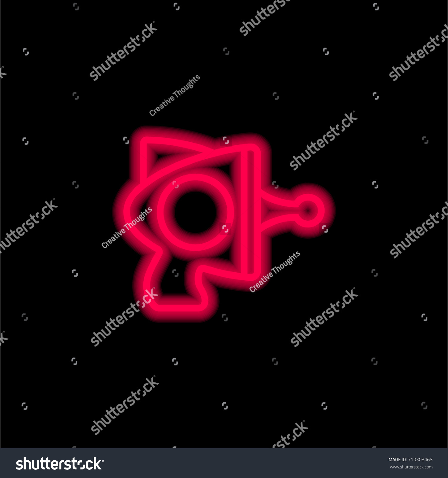 Blaster Red Glowing Neon Ui Ux Stock Vector Royalty Free 710308468 Shutterstock 8357