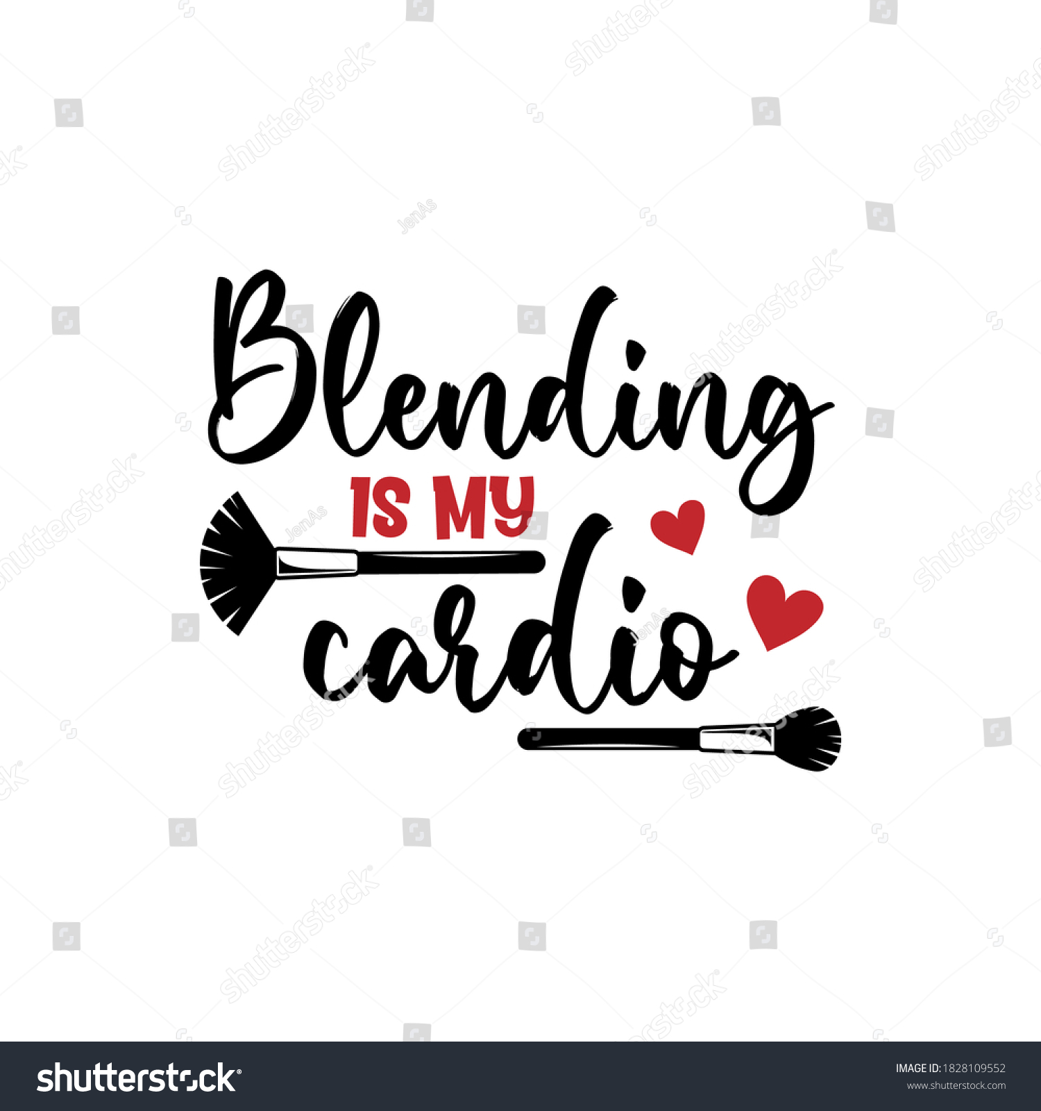 Blending My Cardio Positive Slogan Inscription Stock Vector Royalty Free