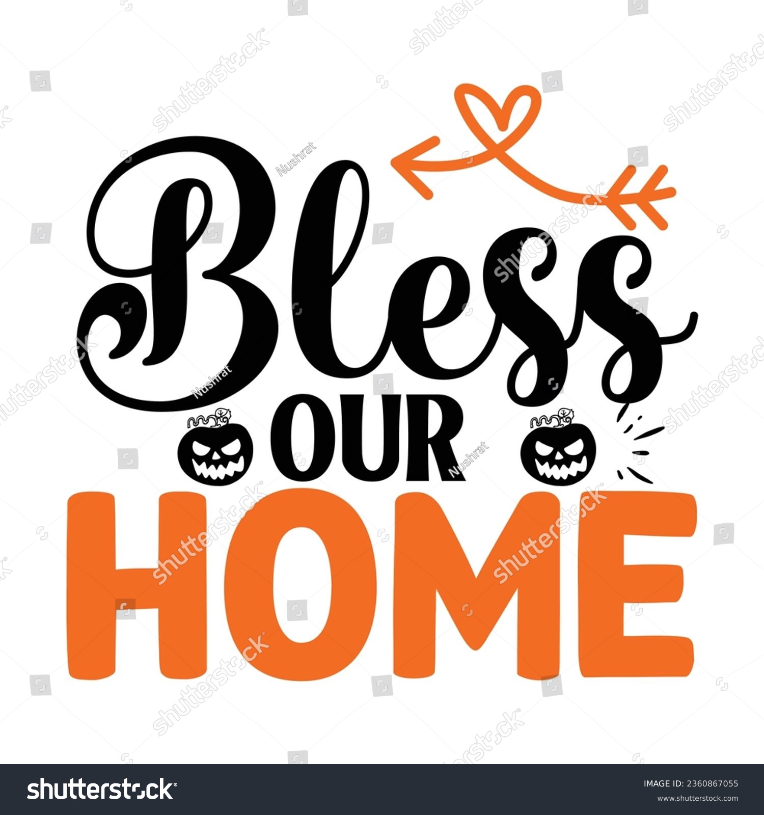 SVG of BLESS OUR HOME,  New Fall SVG Design Vector file svg