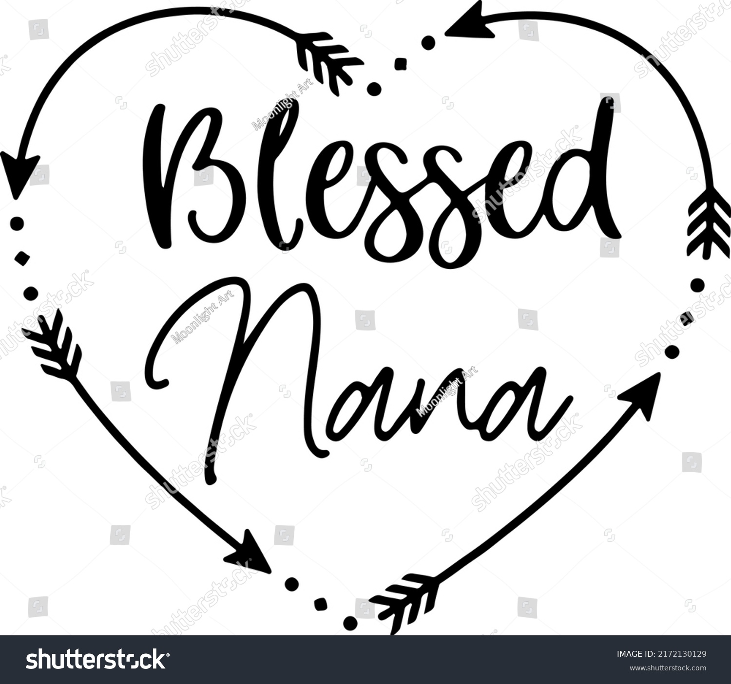 SVG of Blessed Nana Svg, Blessed Grandma, Blessed Mimi, dxf and png instant download, Mimi quote svg svg