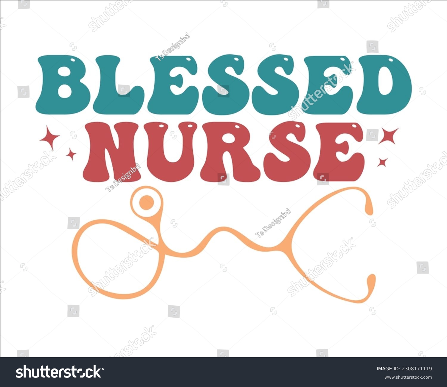 SVG of Blessed Nurse   Retro Svg Design,nurse design SVG,nurse svg shirt, nurse cut file,nurse vintage design,Nurse Quotes SVG, Doctor Svg, Nurse Superhero svg