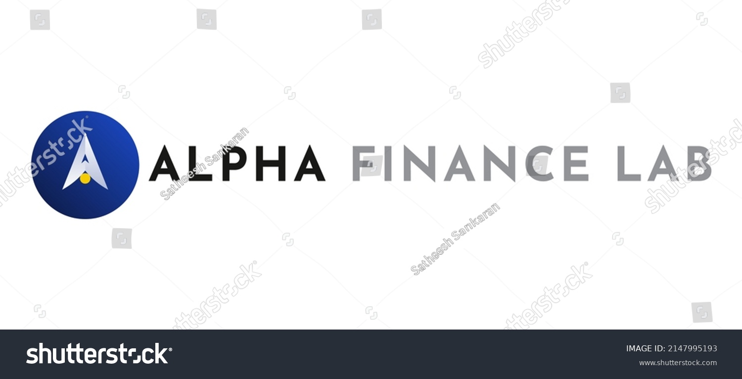 SVG of Blockchain based secure Cryptocurrency coin Alpha Finance Lab (ALPHA) icon isolated on colored background. Digital virtual money tokens. Decentralized finance technology illustration. Altcoin Vector  svg