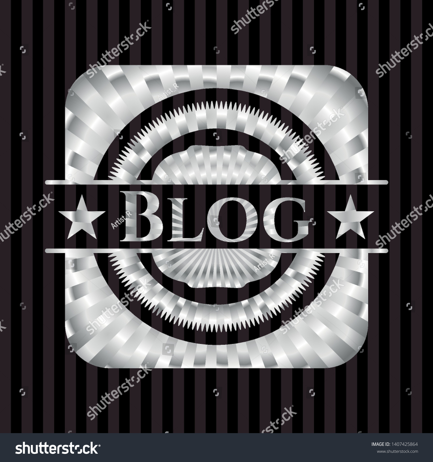 Blog Silver Badge Vector Illustration Mosaic Stock Vector (Royalty Free ...