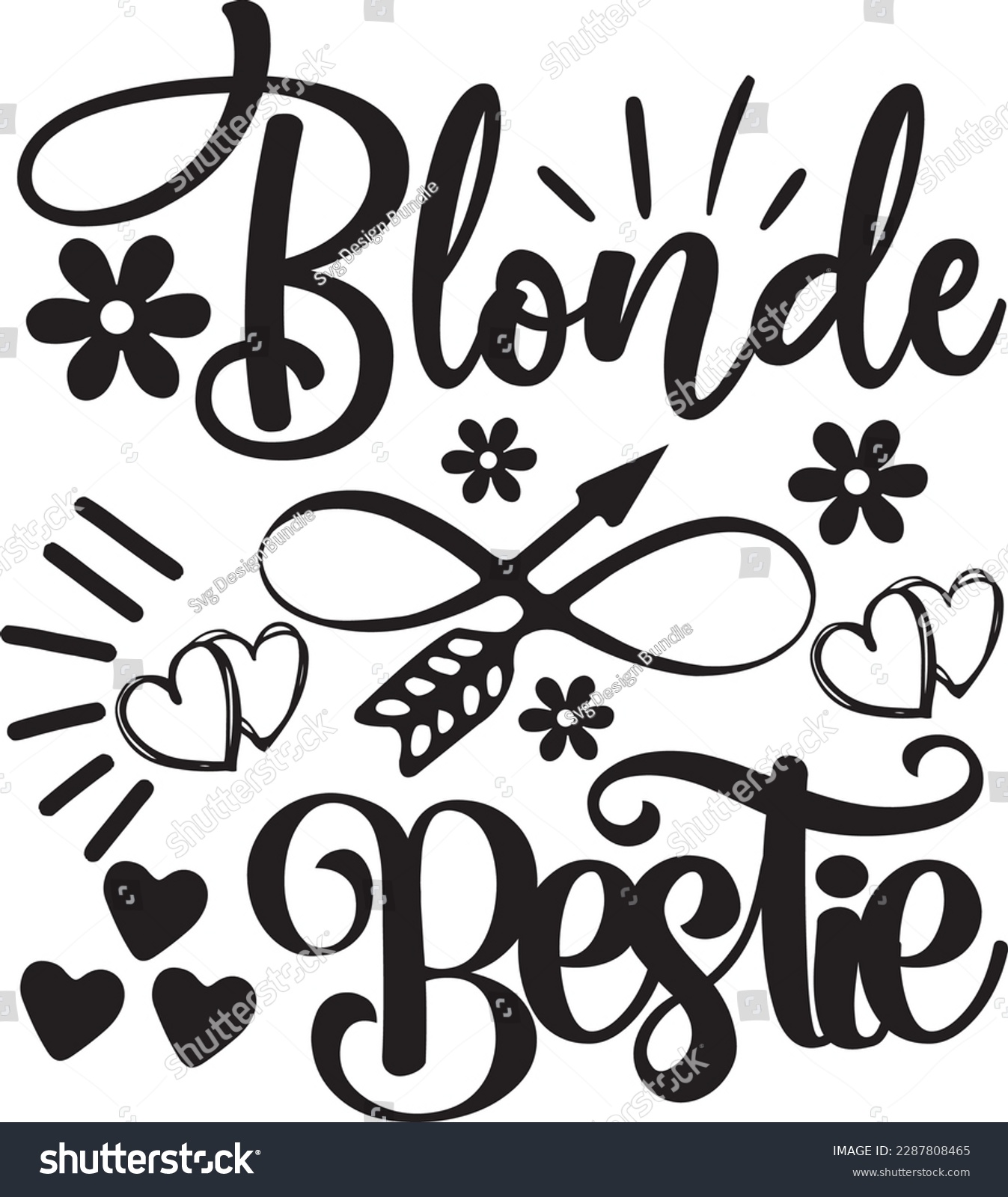 SVG of blonde bestie svg ,best friends svg Design, best friends svg bundle svg