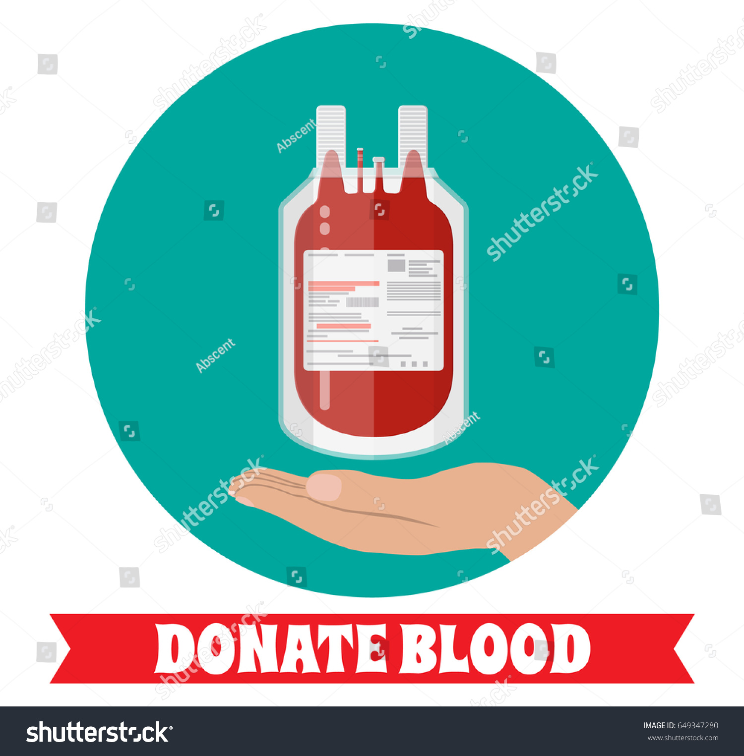 Blood Bag Hand Donor Blood Donation Stock Vector (Royalty Free) 649347280