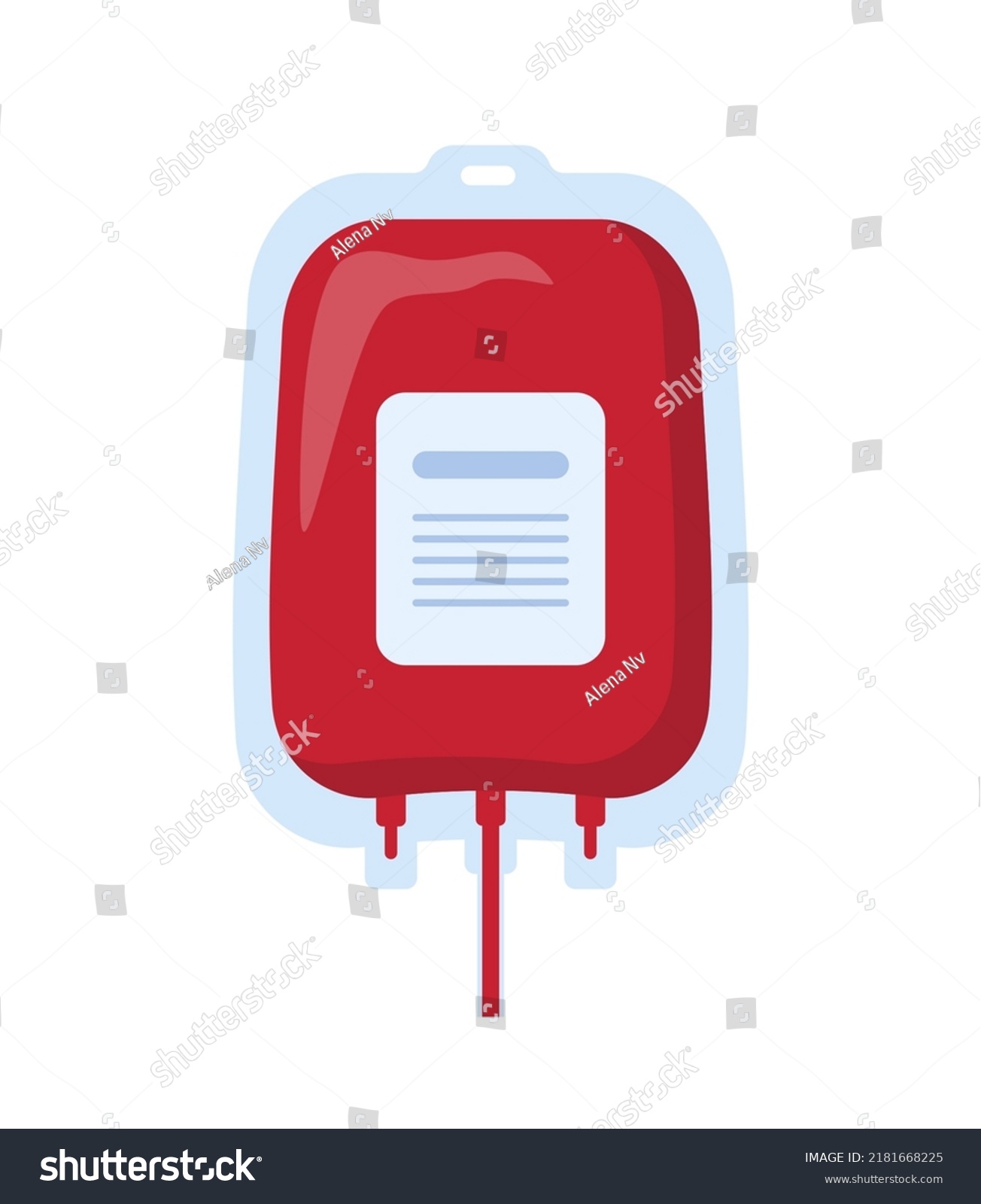 Blood Bag Label Blood Transfusion Blood Stock Vector (Royalty Free ...