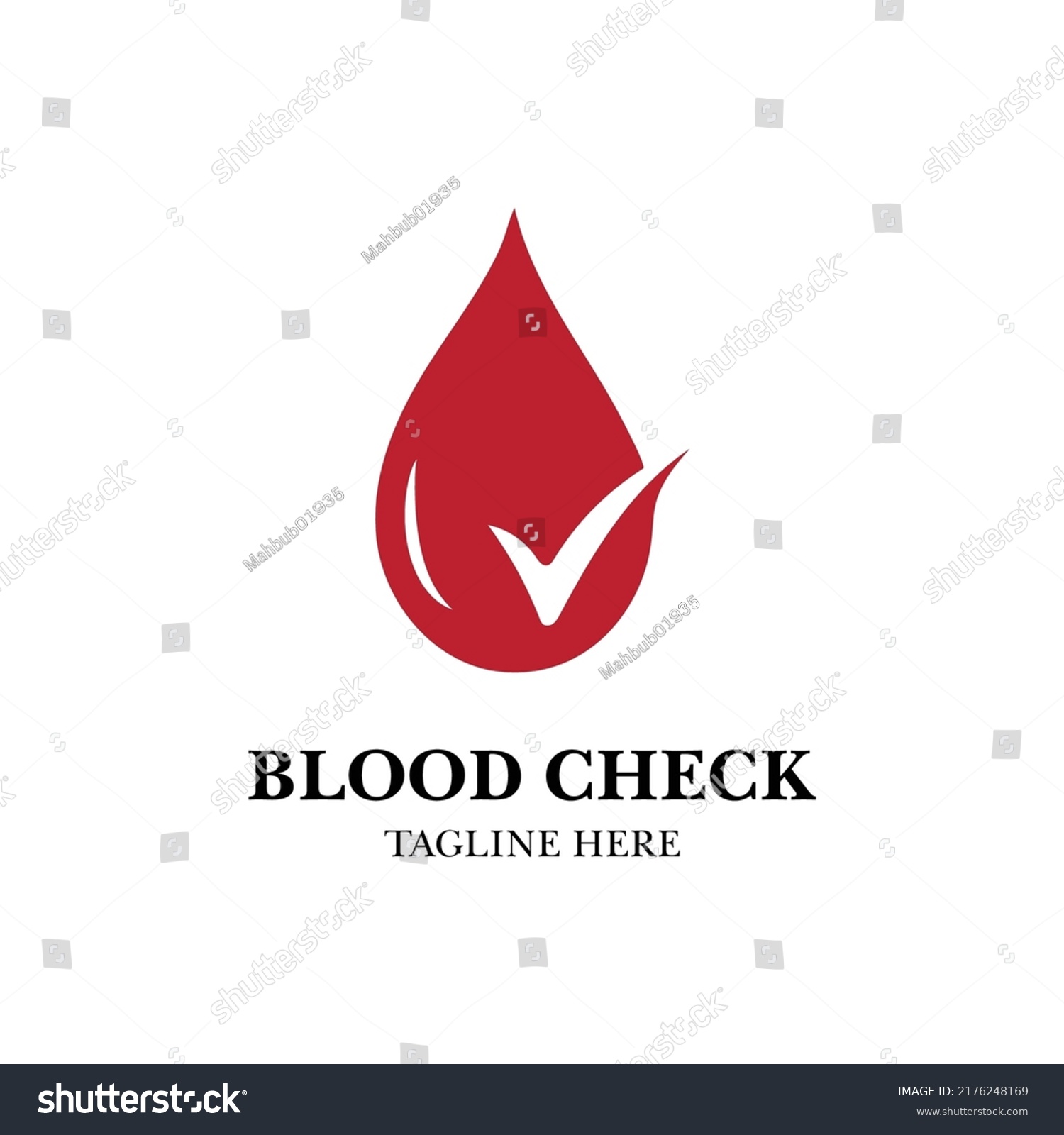 Blood Check Logo Design Template Blood Stock Vector (Royalty Free ...