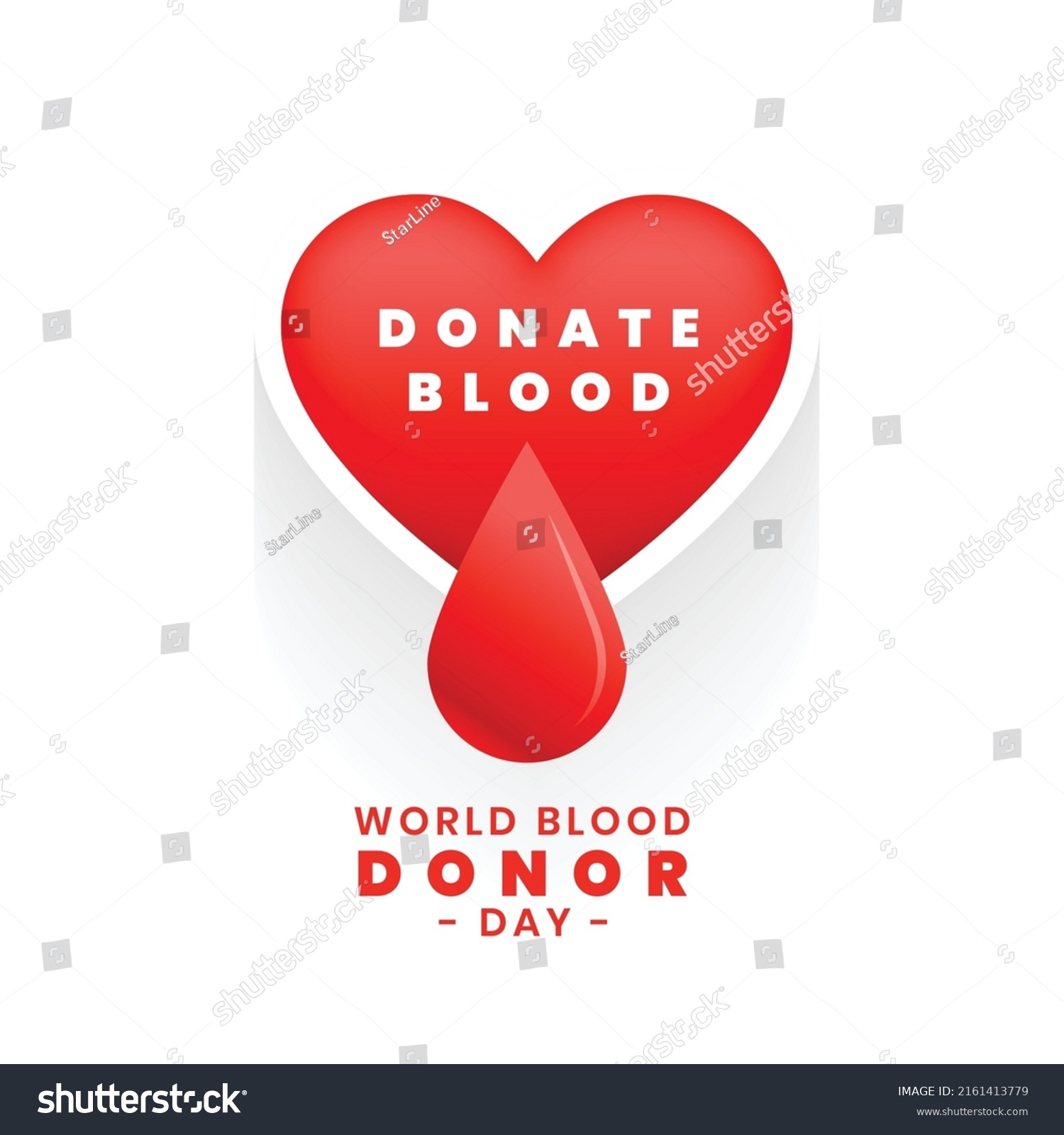 Blood Donation Concept Poster Heart Blood Stock Vector (Royalty Free ...