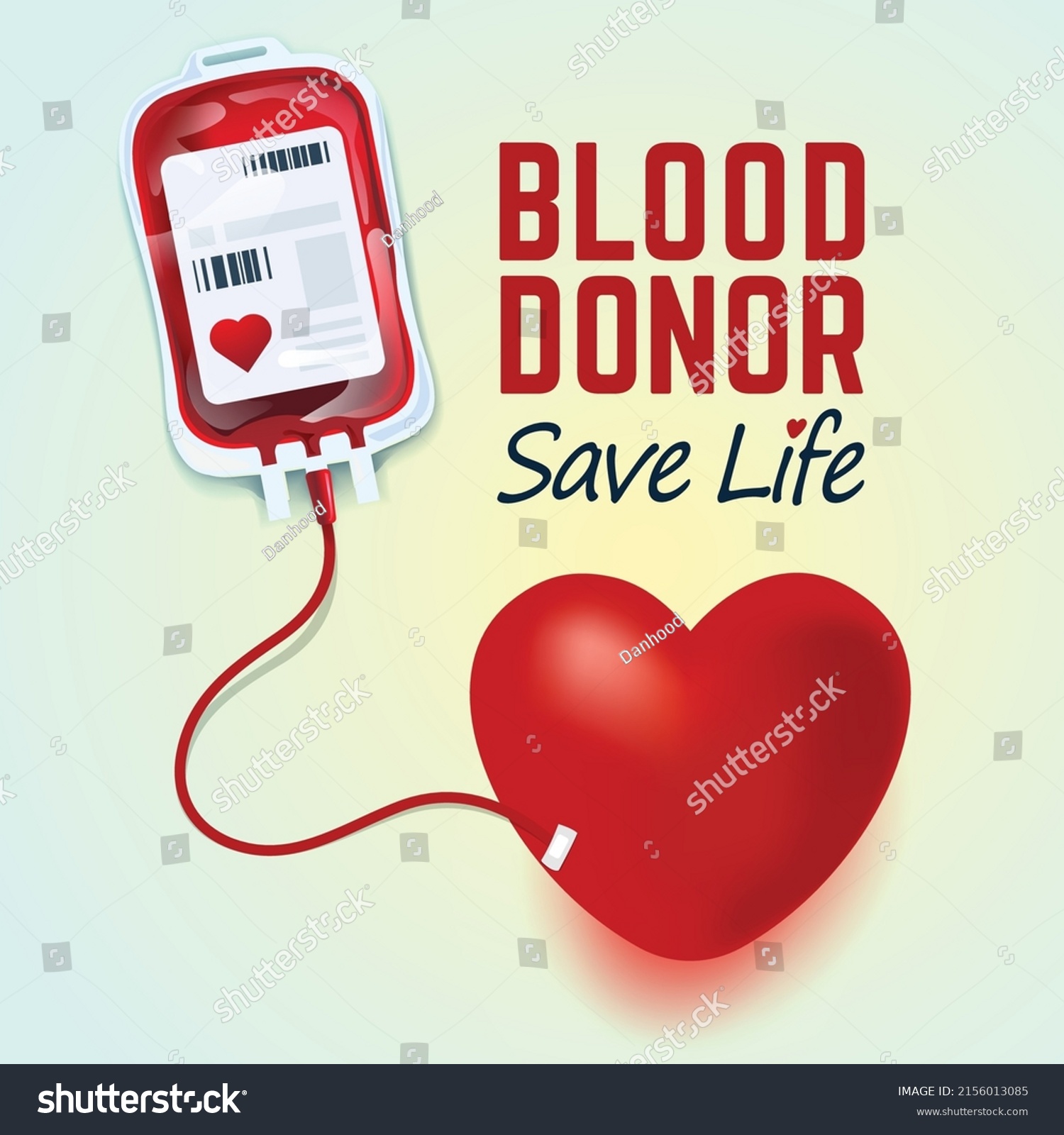 Blood Donation Illustration Concept Blood Bag Stock Vector (Royalty ...