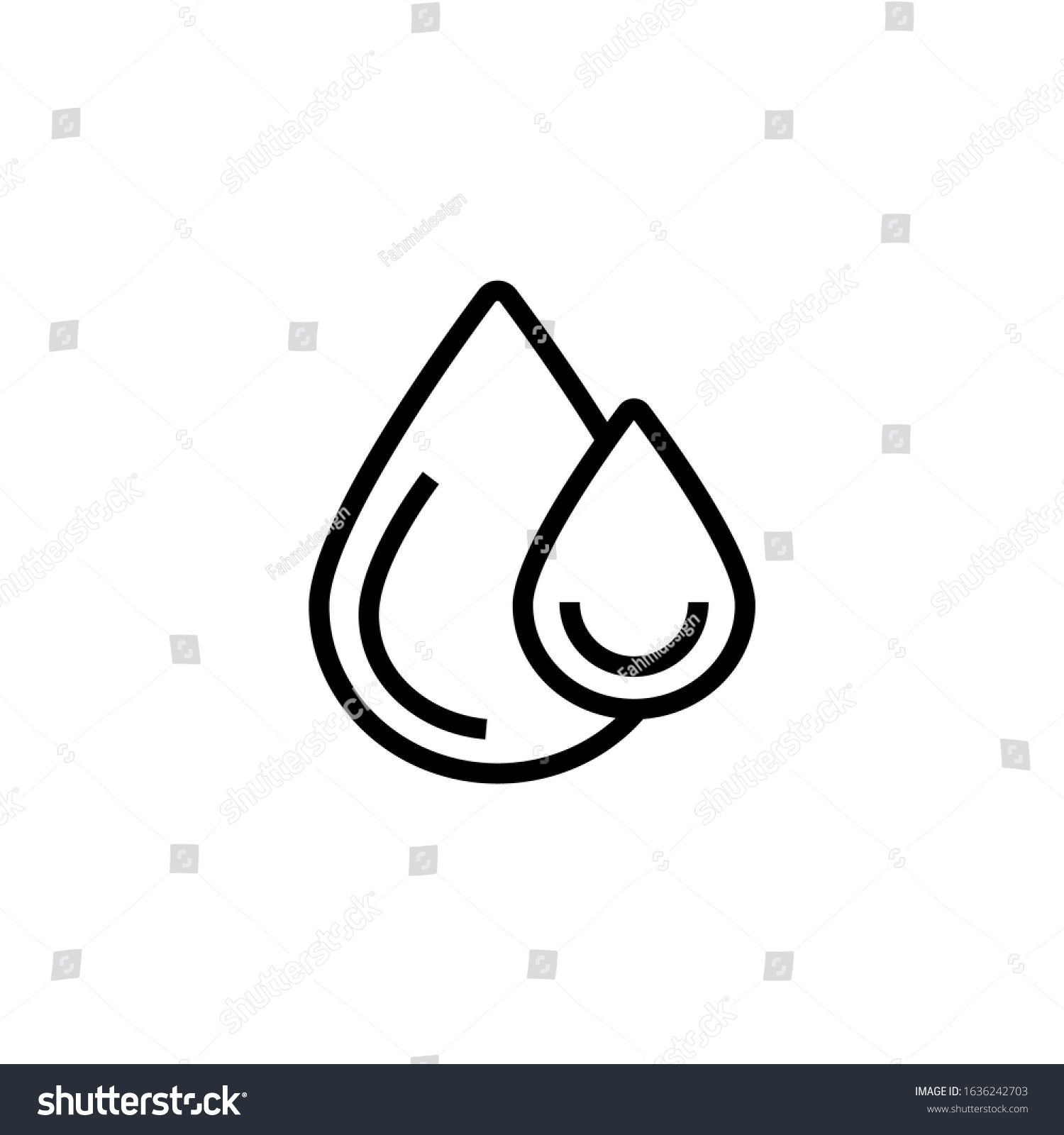 Blood Drop Icon Vector Linear Outline Stock Vector (Royalty Free ...