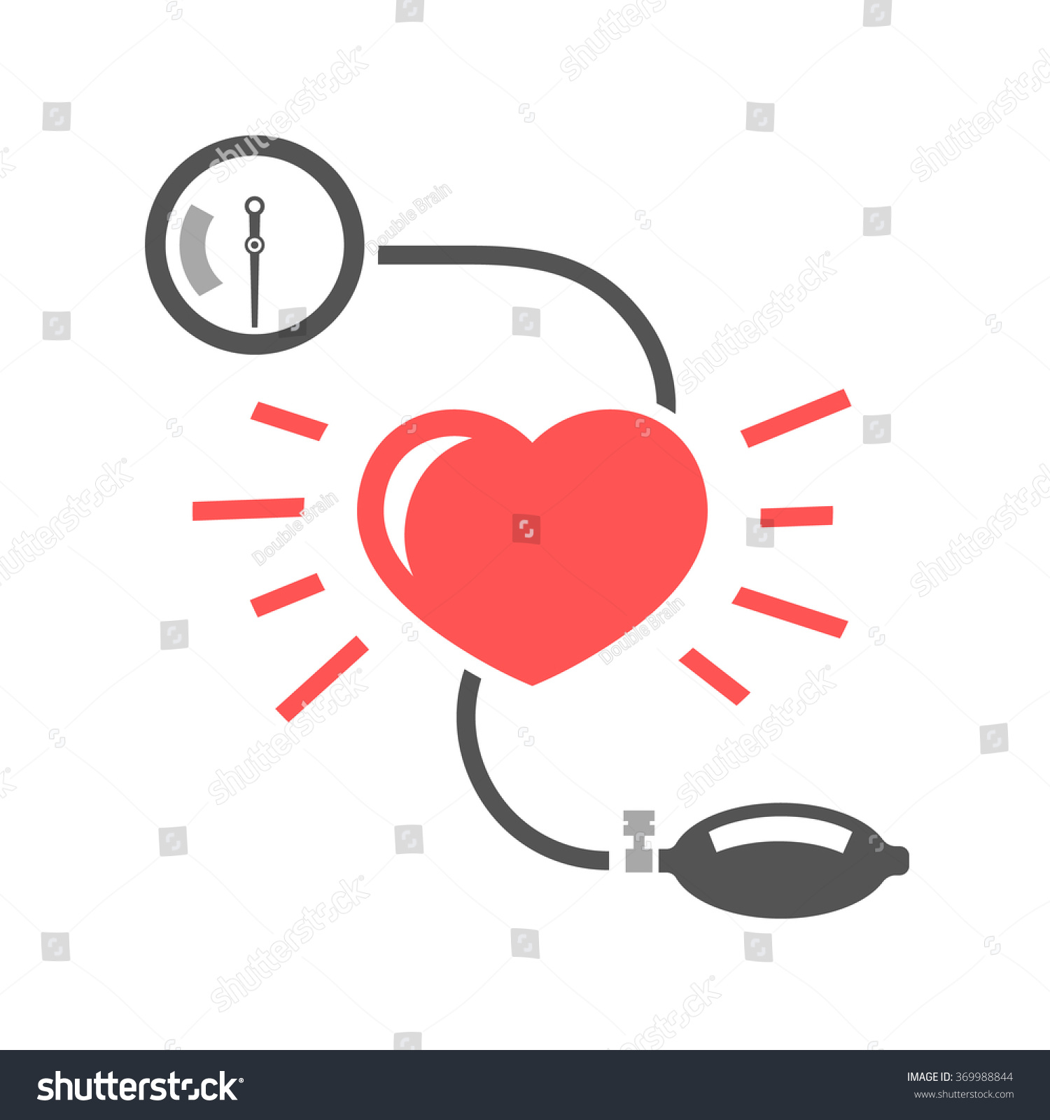 Blood Pressure Measuring Stock Vector (Royalty Free) 369988844 ...