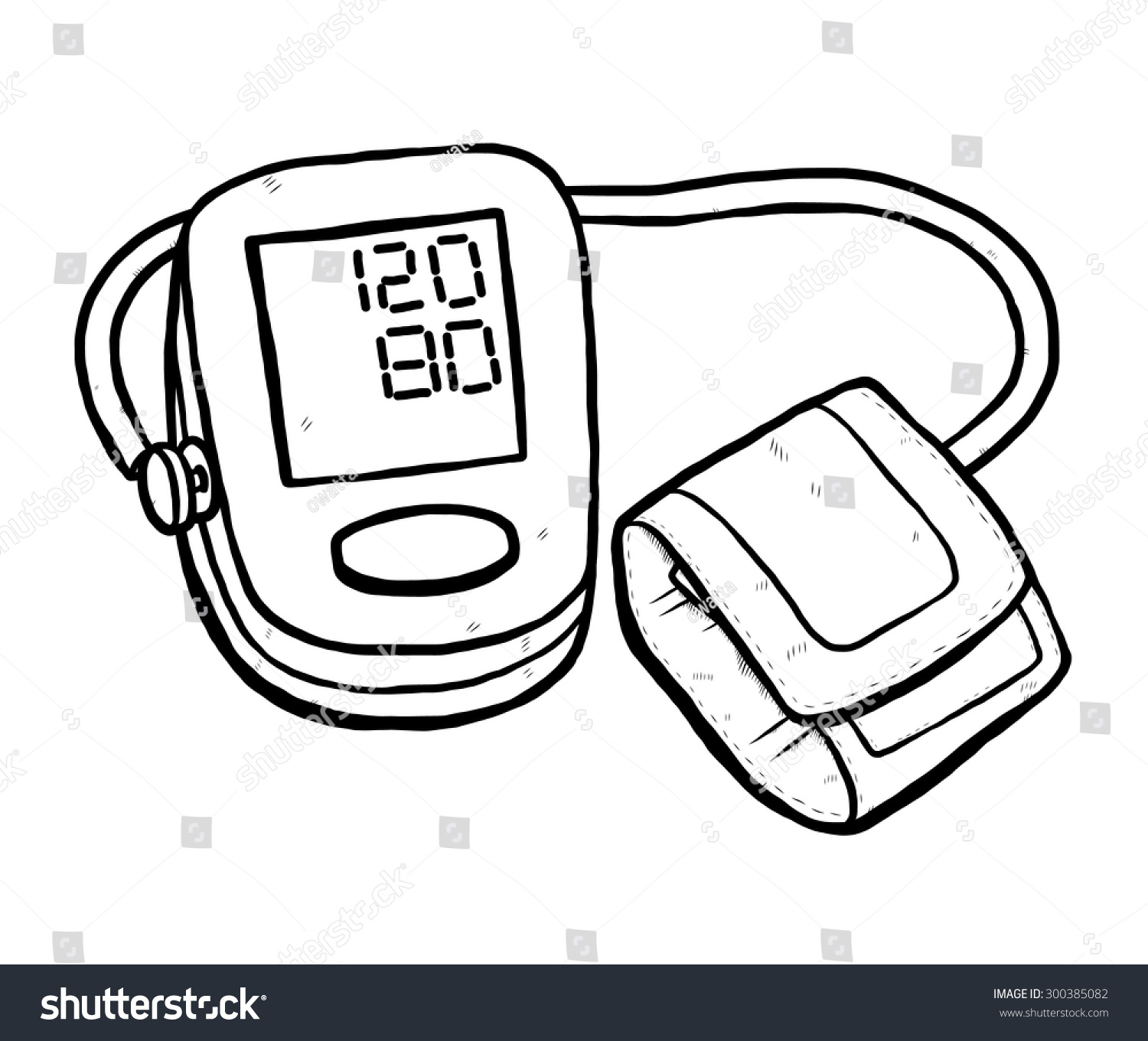 Blood Pressure Monitoring Cartoon Vector Illustration Stock Vector ...