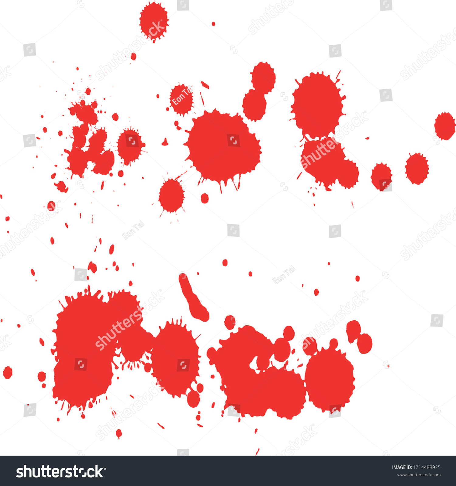 Blood Splash Splatter On Isolated Background Stock Vector (Royalty Free ...