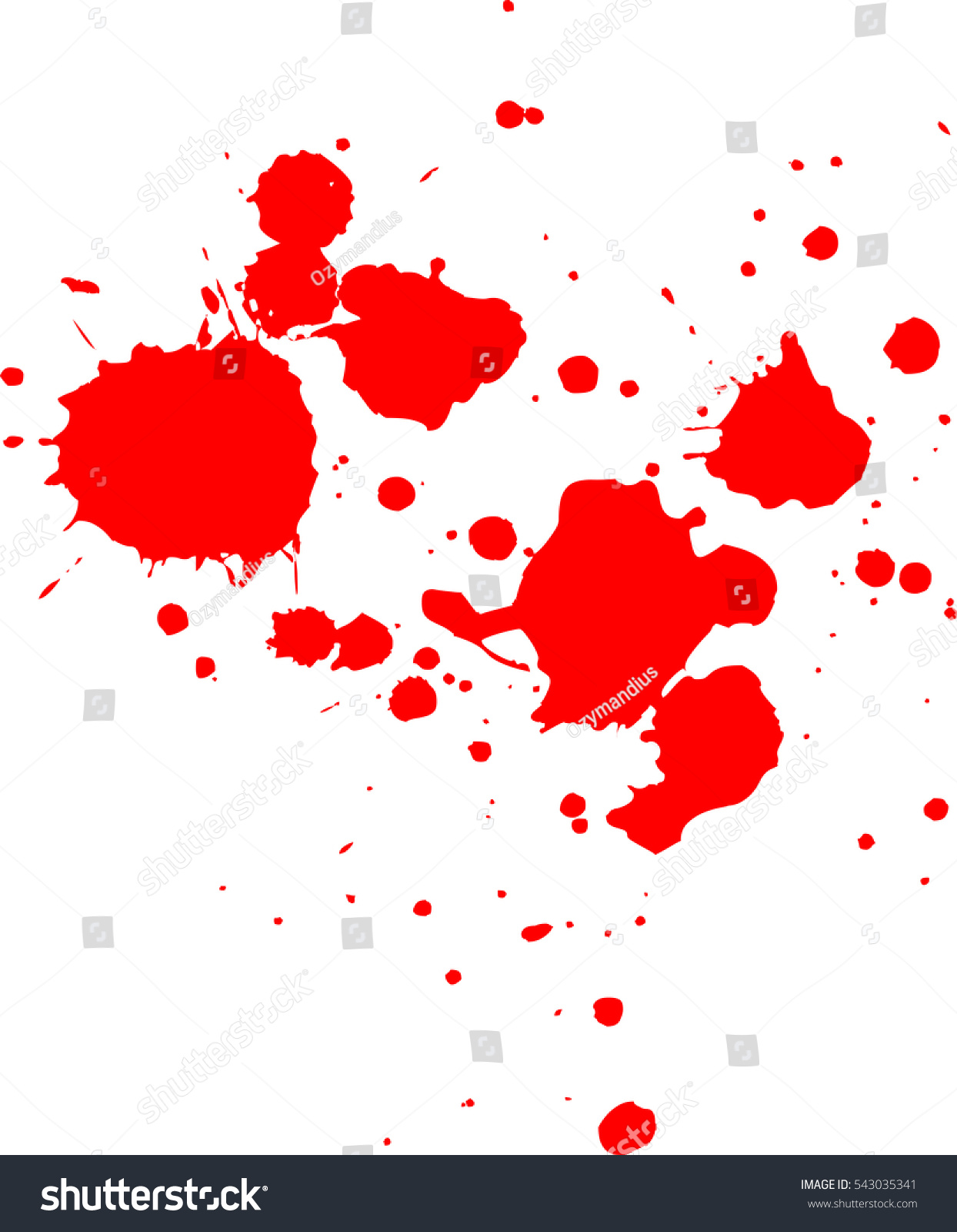 Blood Splatter On White Background Stock Vector 543035341 - Shutterstock