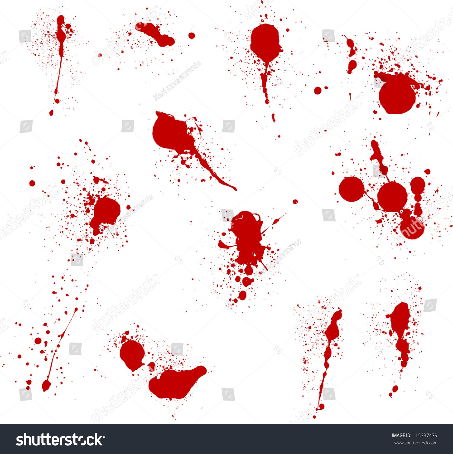 Blood Splatters Stock Vector Illustration 115337479 : Shutterstock