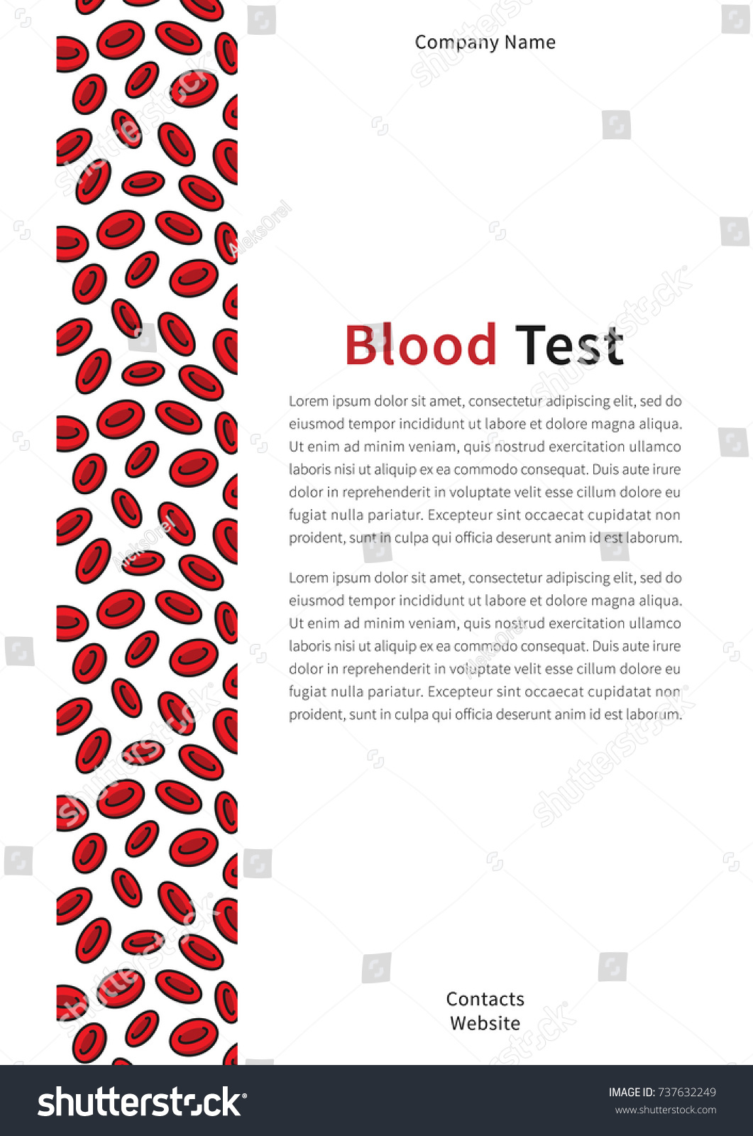 blood test cover page vector template stock vector 737632249 blood test cover page vector template stock vector 737632249, Presentation templates