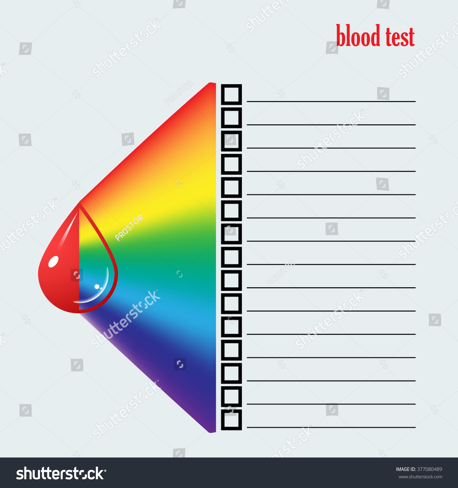 Blood Test Spectrum Vector Illustration Stock Vector (Royalty Free
