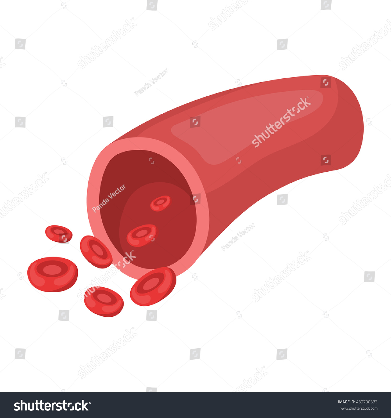 Blood Vessel Icon Cartoon Style Isolated Stock Vector (Royalty Free ...