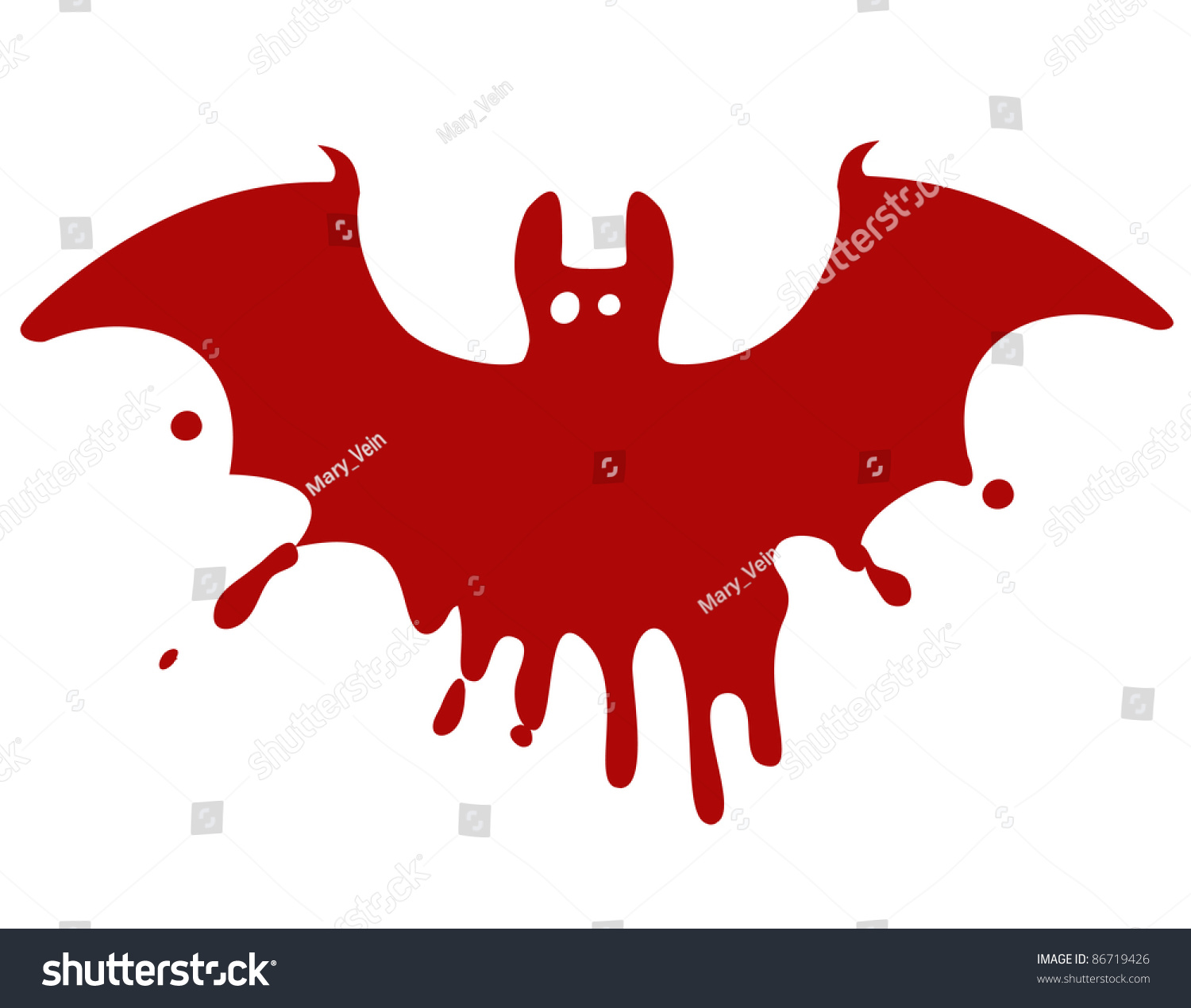 Bloody Bat Stock Vector Illustration 86719426 : Shutterstock