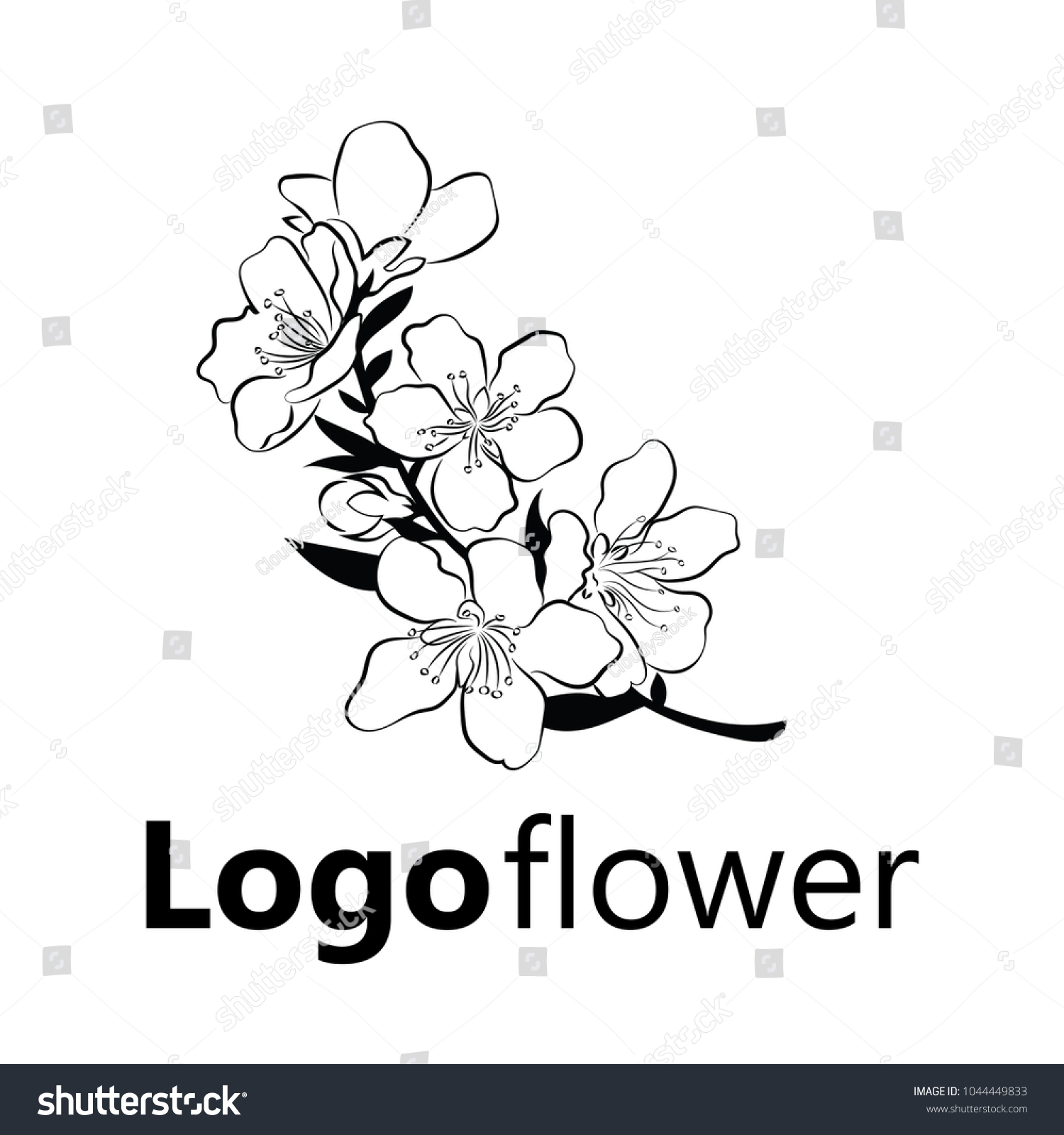 Vector De Stock Libre De Regalias Sobre Cereza En Flor Rama De