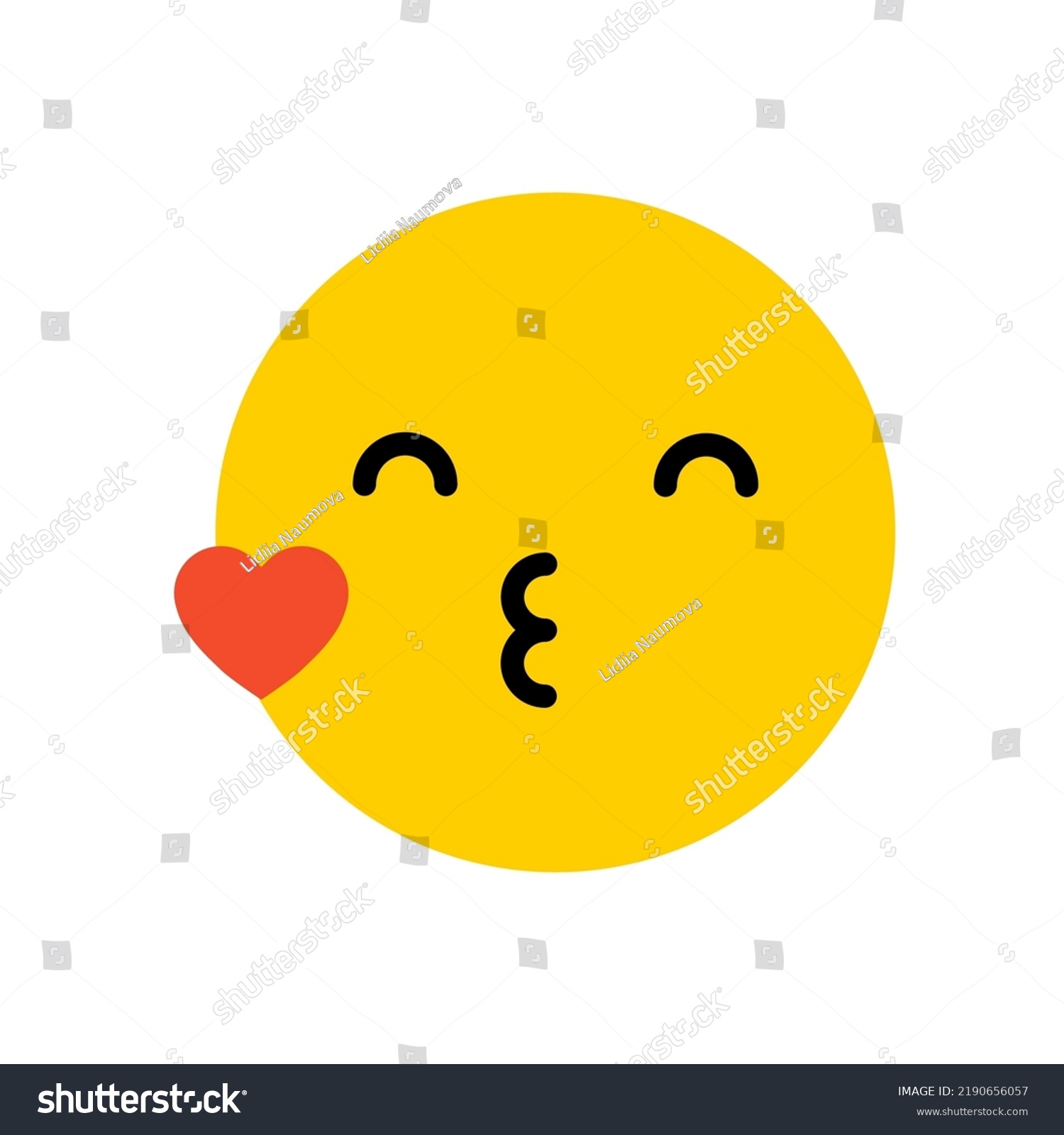 SVG of Blowing a kiss emoji face. Icon emoticon vector flat illustration. svg