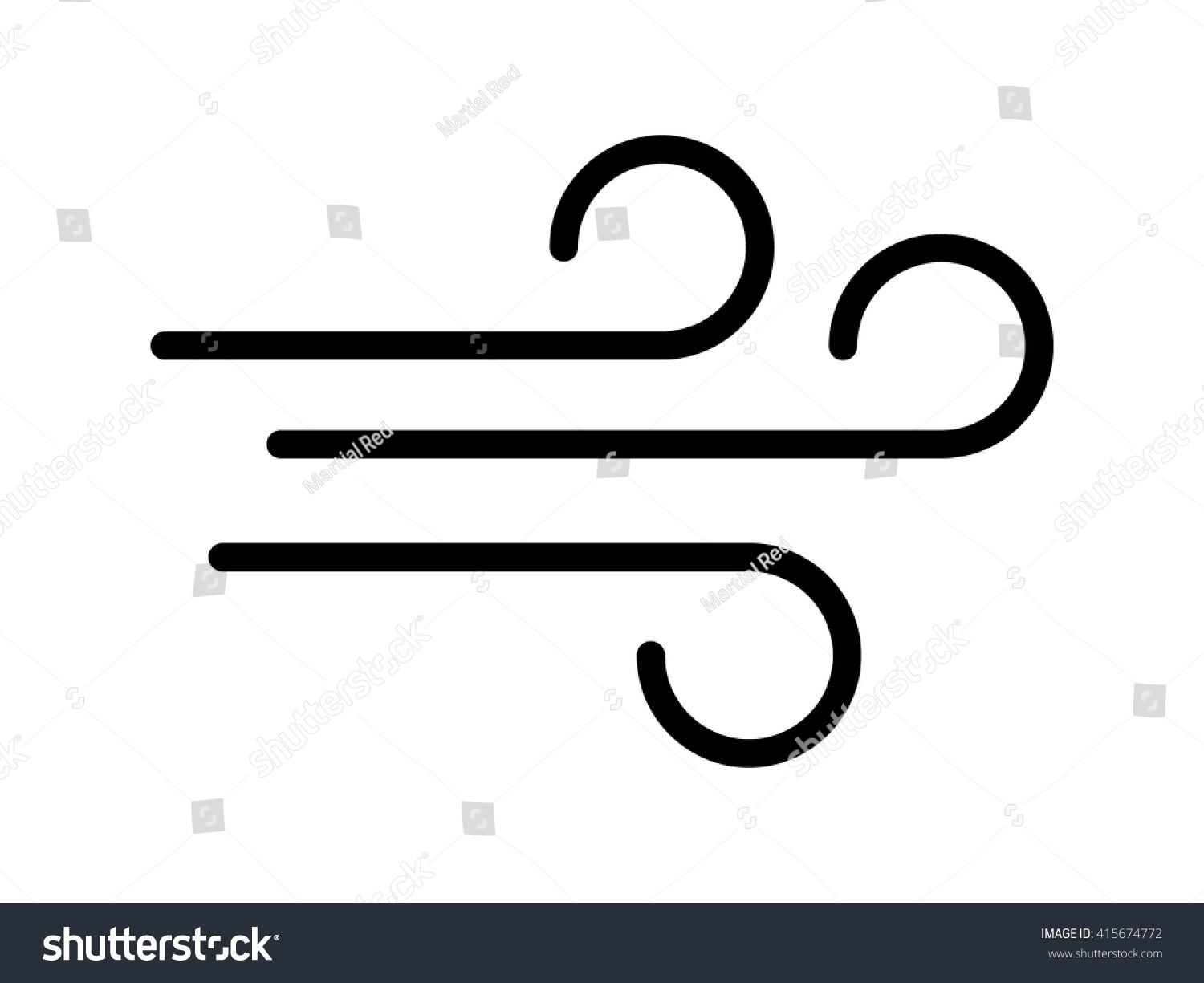SVG of Blowing wind / windy line art vector icon for apps and websites svg