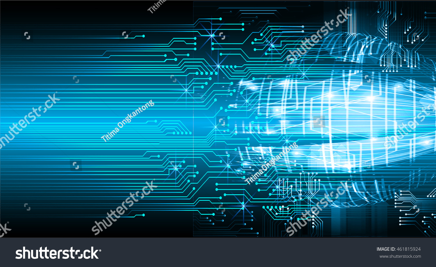 Blue Abstract Cyber