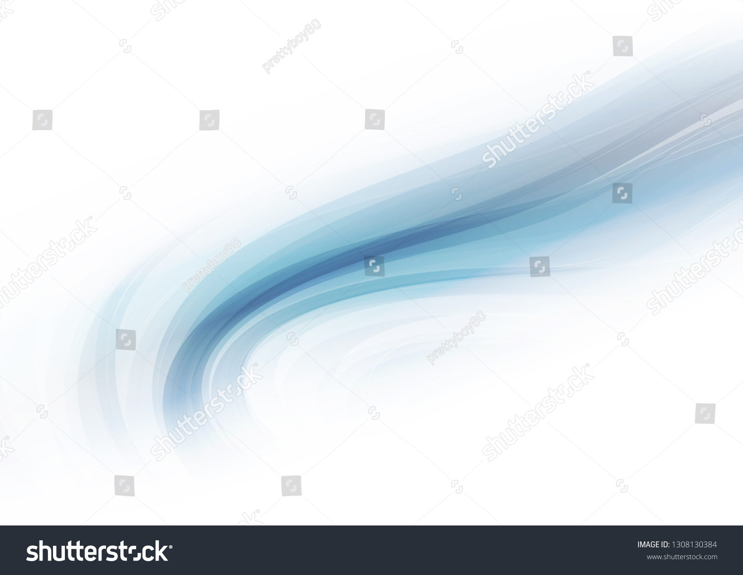 Blue Abstract Shape On White Background Stock Vector (Royalty Free ...