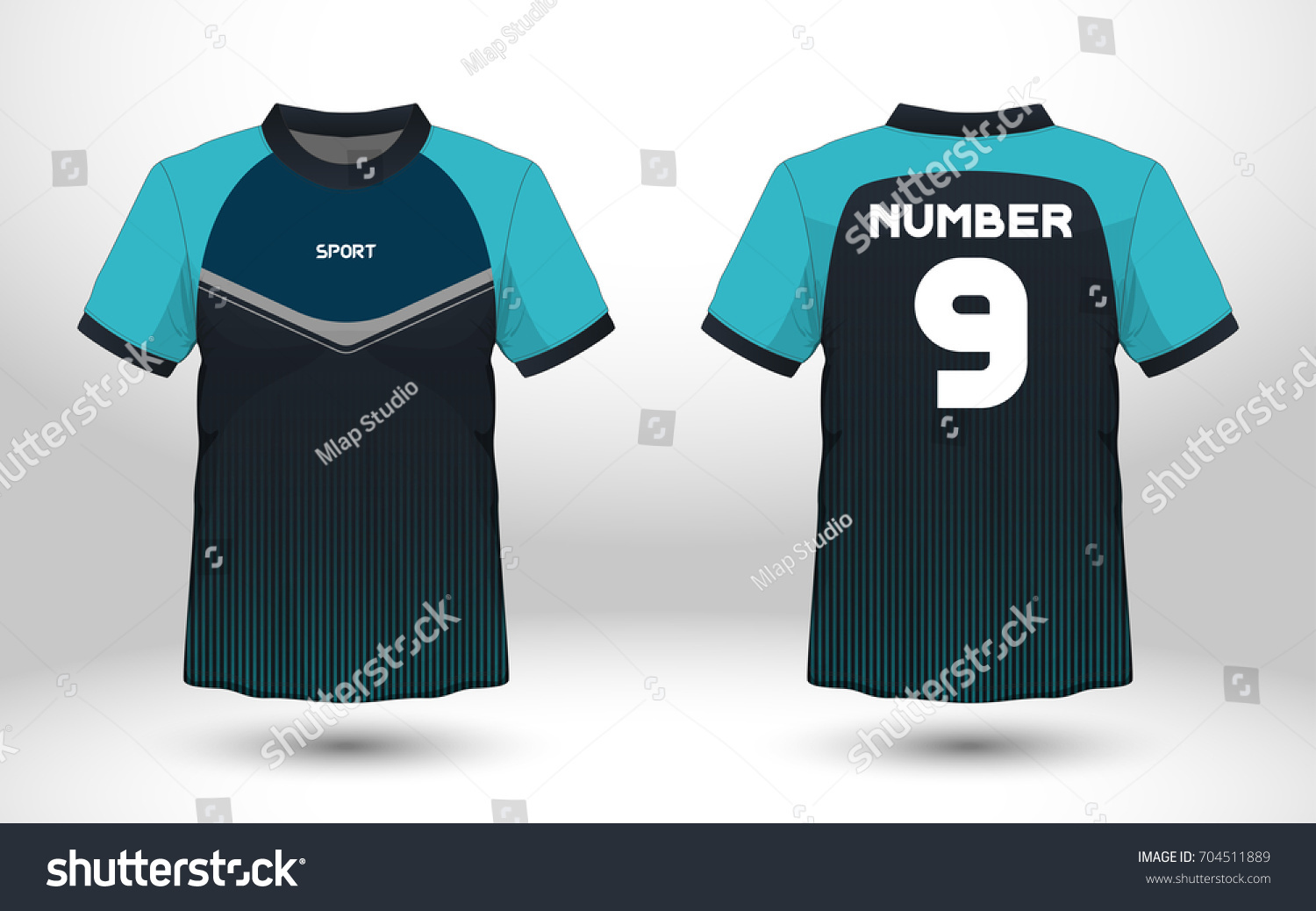 Download Blue Black Layout Football Sport Tshirt Stock Vector ...