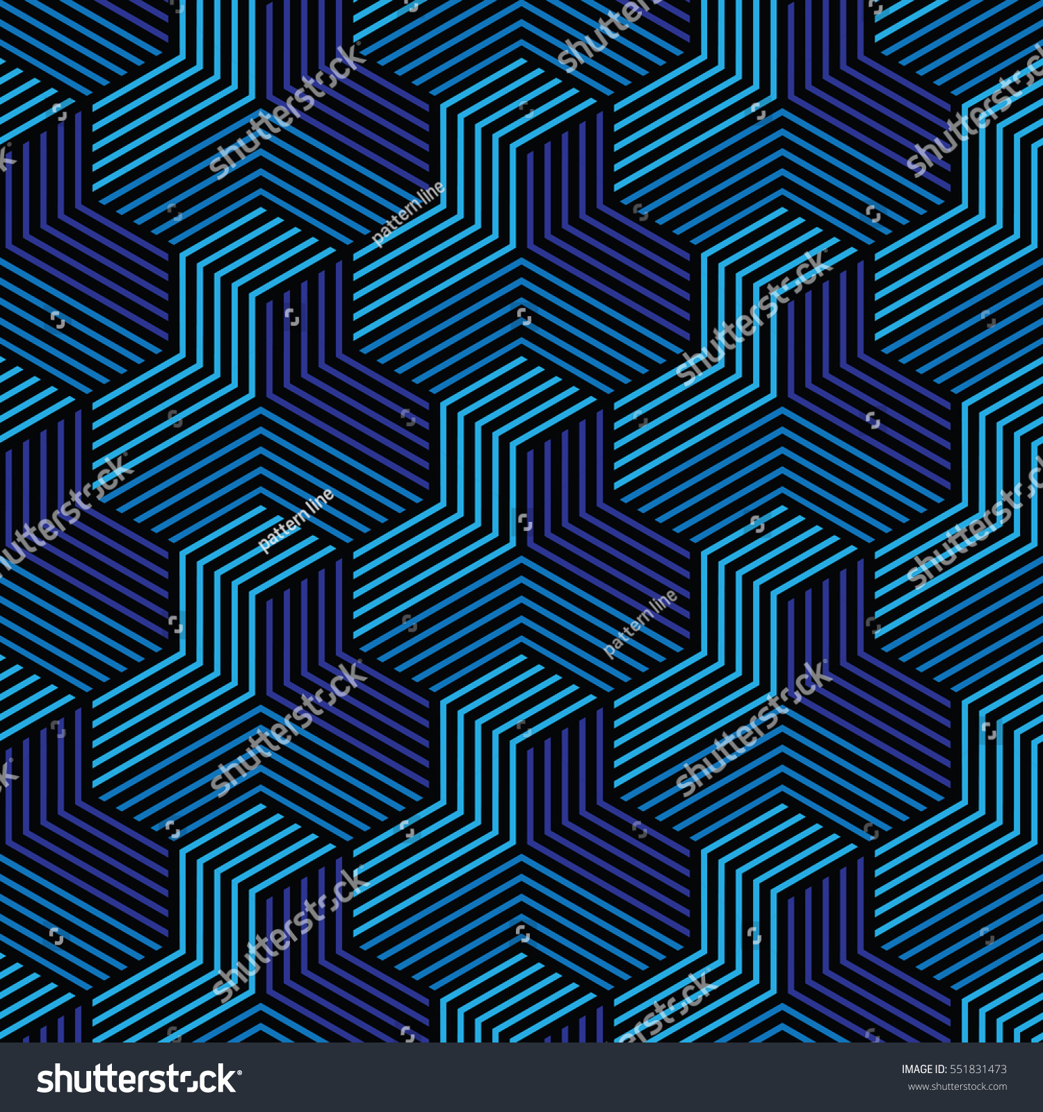 青と黒のパターン 背景に線の幾何学的 モダンなスタイリッシュテクスチャー ベクター画像 のベクター画像素材 ロイヤリティフリー