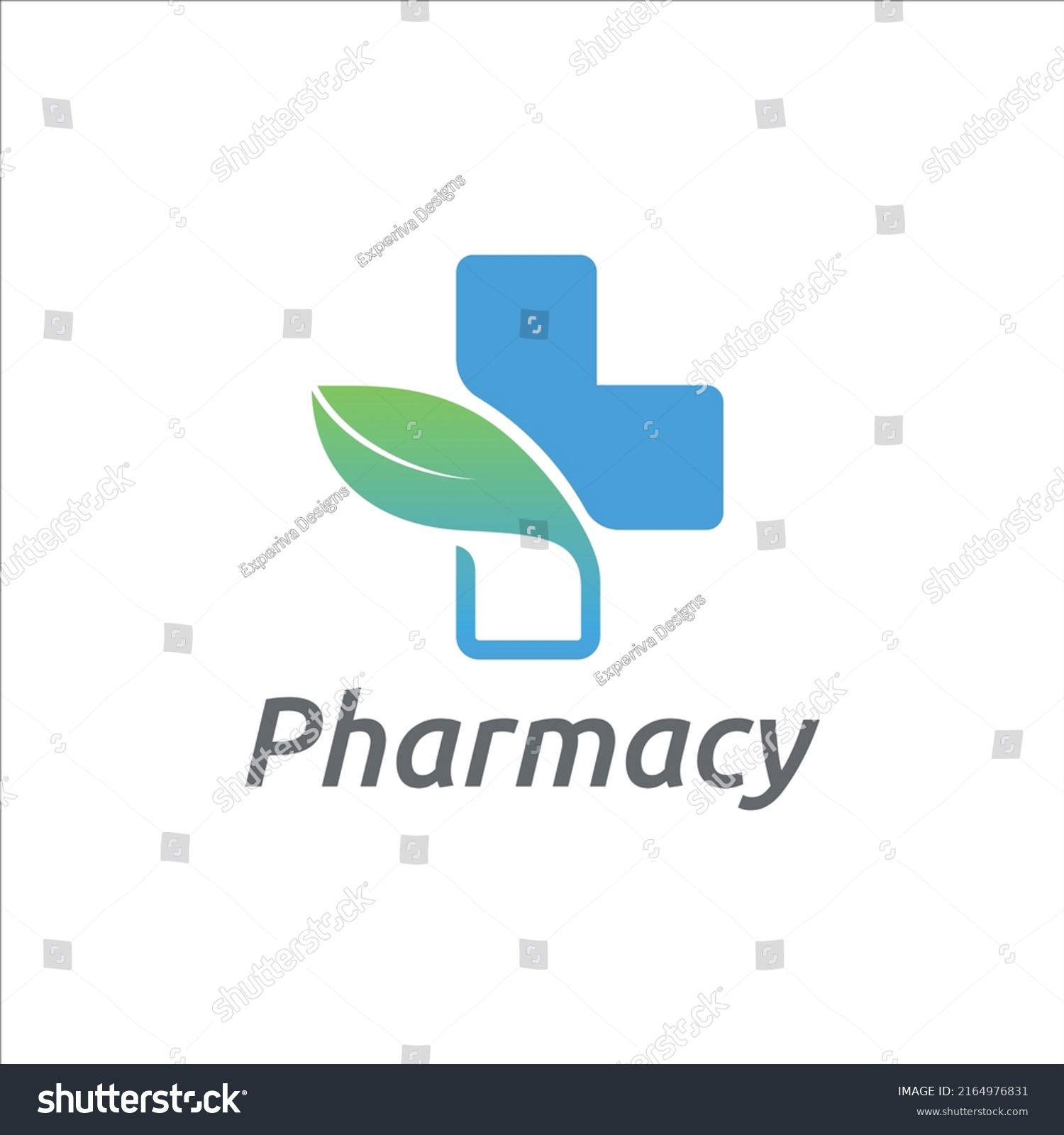 Blue Green Cross Pharmacy Logo Template Stock Vector (Royalty Free ...