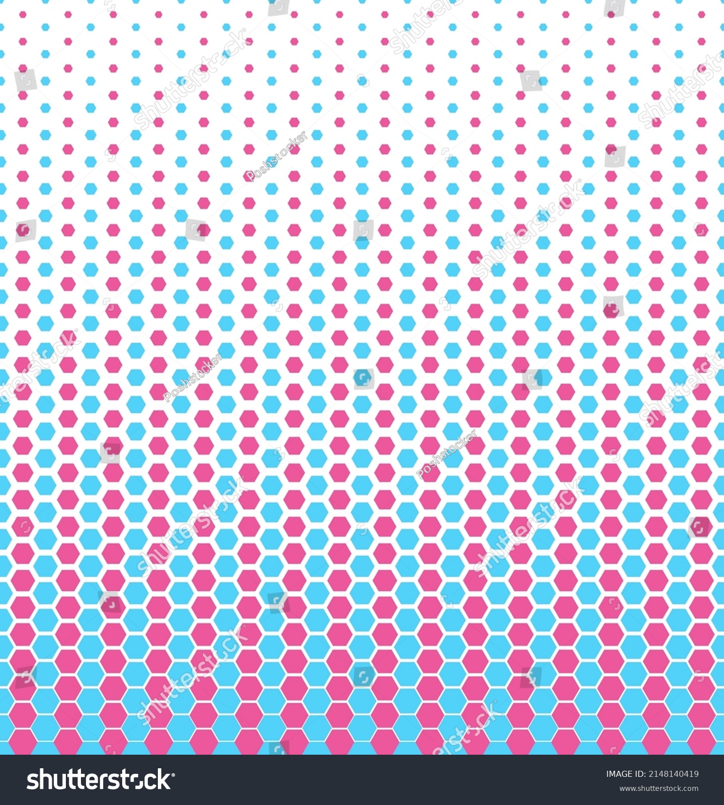Blue Pink Halftone Pattern On White Stock Vector (Royalty Free ...