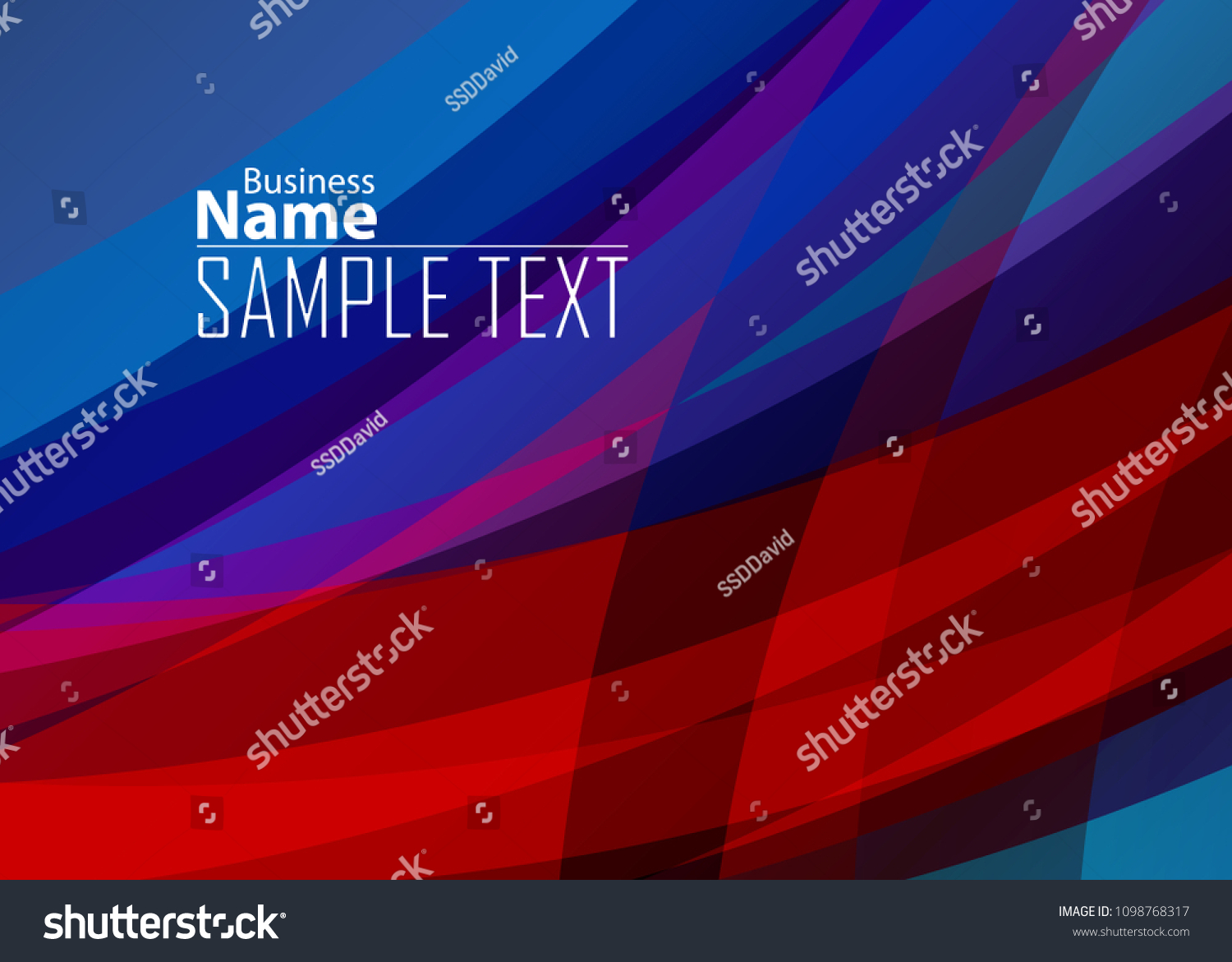 Blue Red Banner Abstract Template Card Stock Vector (Royalty Free ...