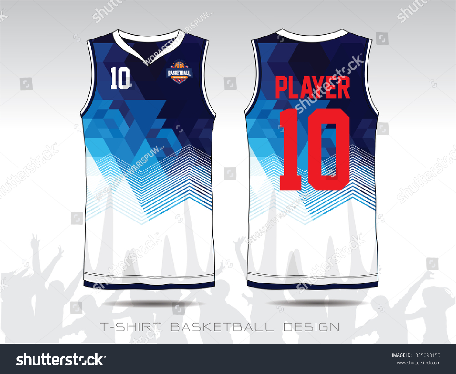 blue basketball jersey template