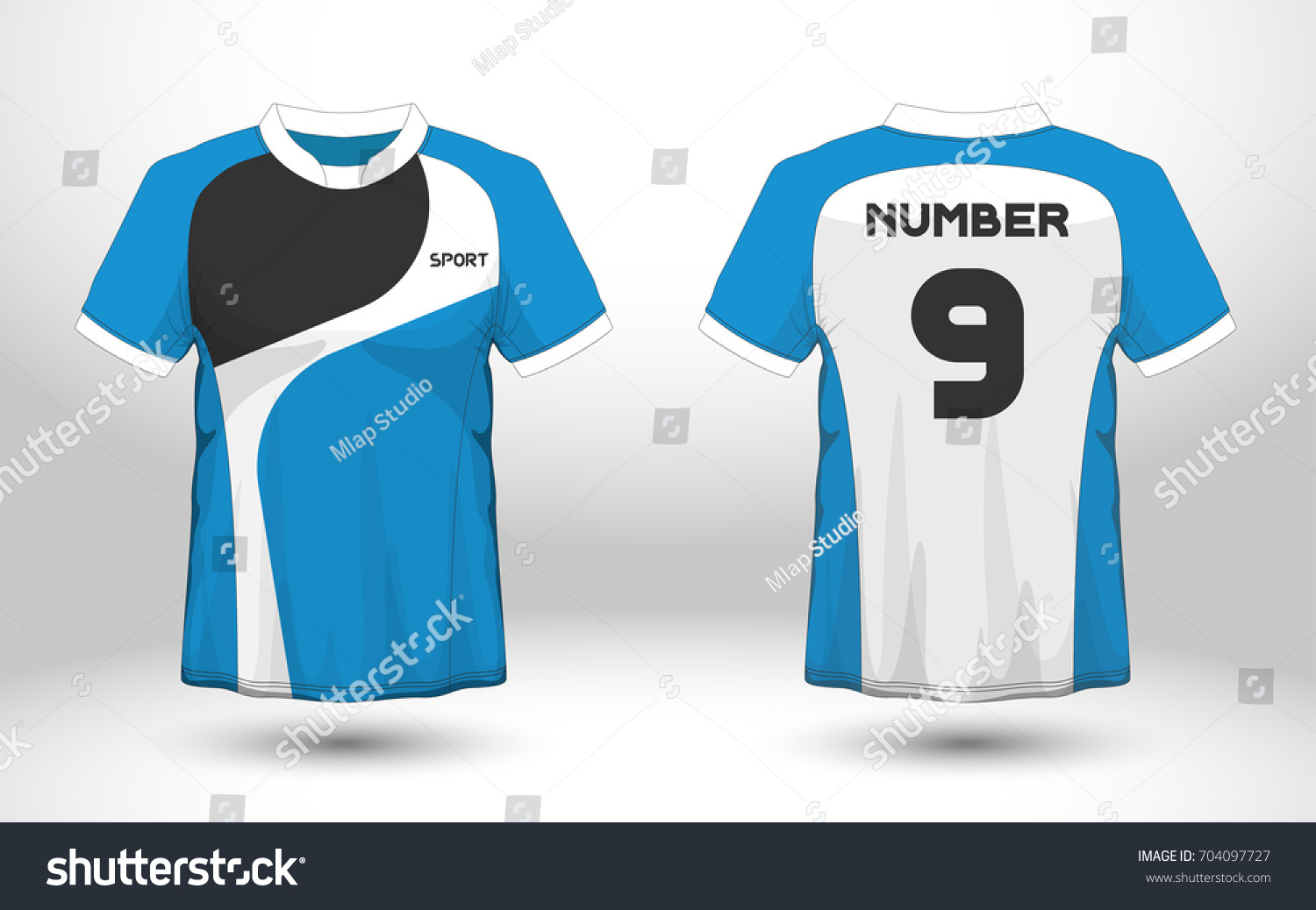 Download Blue White Layout Football Sport Tshirt Stock Vector ...