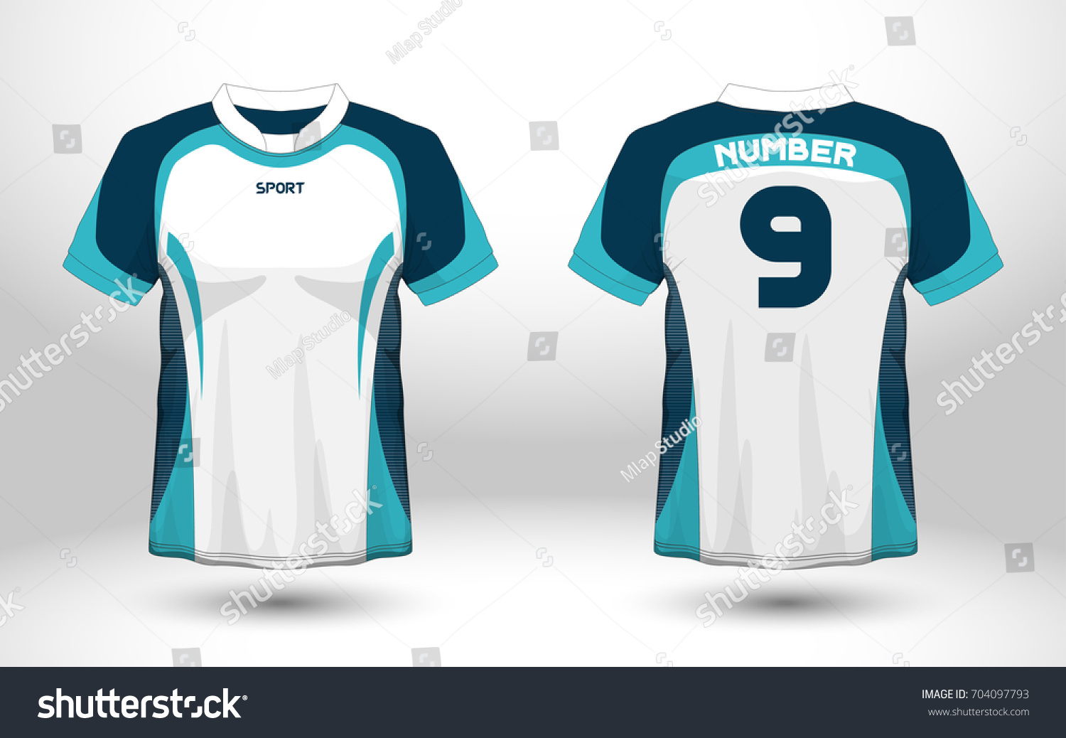 Download Blue White Layout Football Sport Tshirt Stock Vector ...