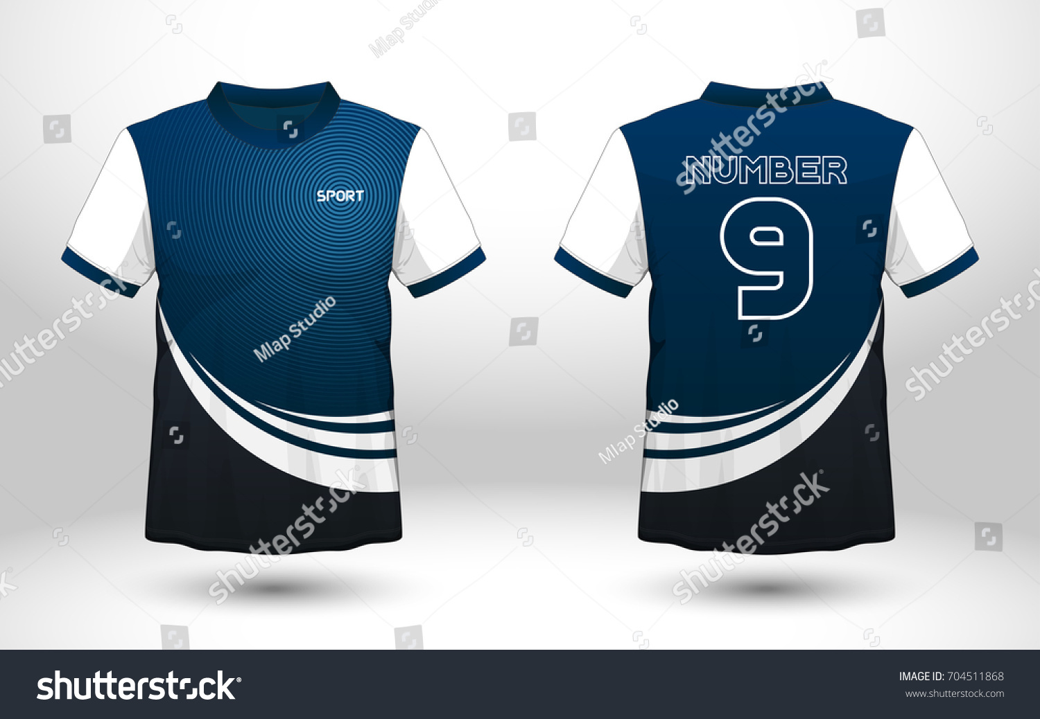 Download Blue White Layout Football Sport Tshirt Stock Vector ...