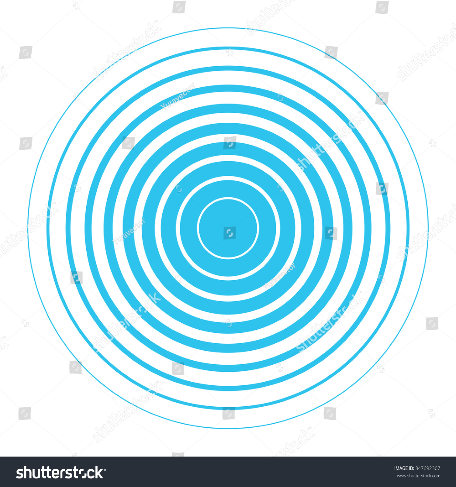 wave circle vector White Sound Wallpaper Rings Blue Vector Stock Wave