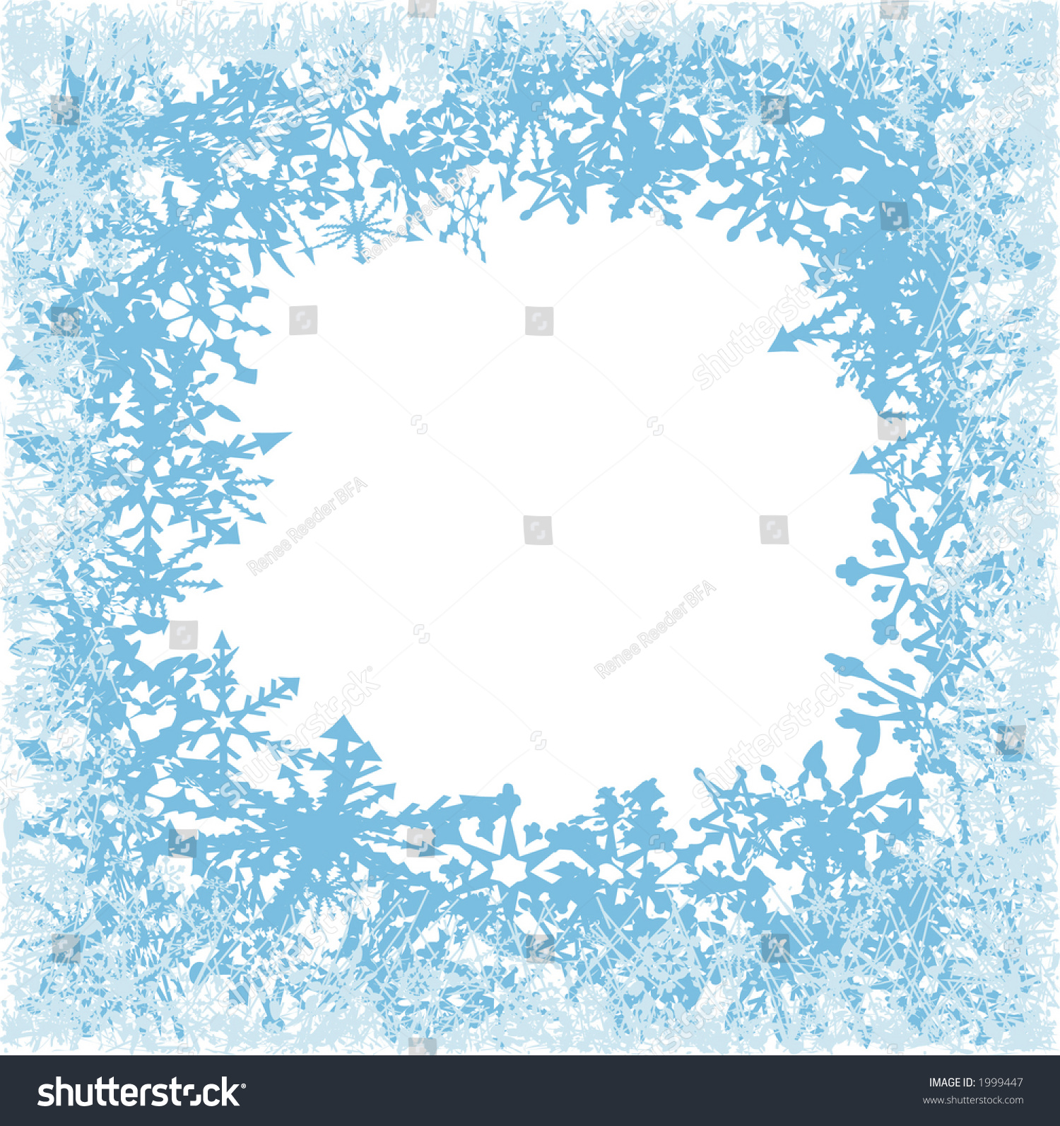 Blue And White Snowflake Border With A Warm And Romantic Feel ...