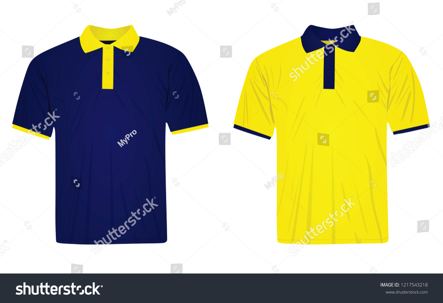 yellow blue polo shirt