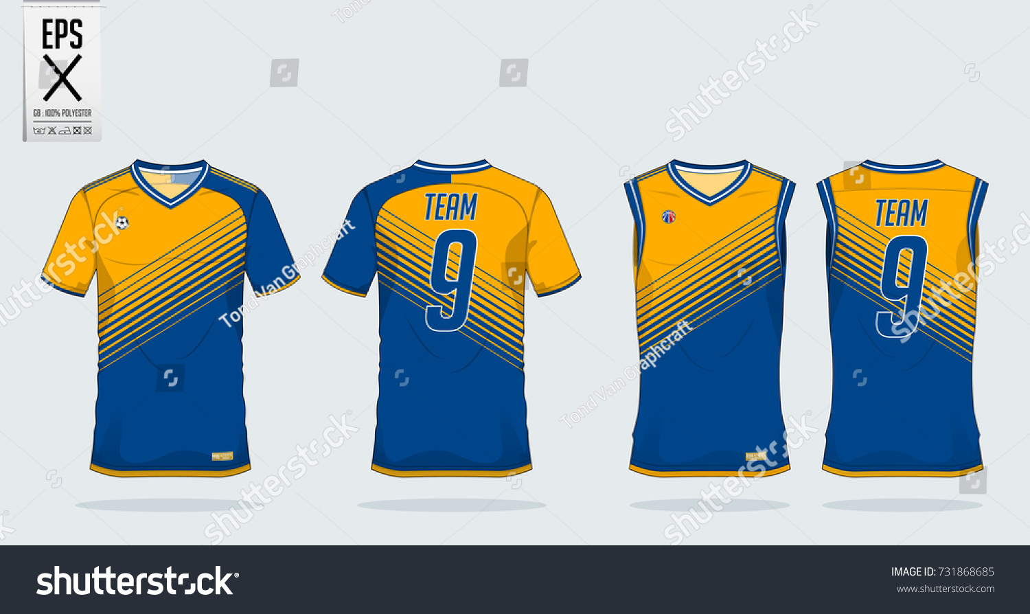 yellow and blue football jersey
