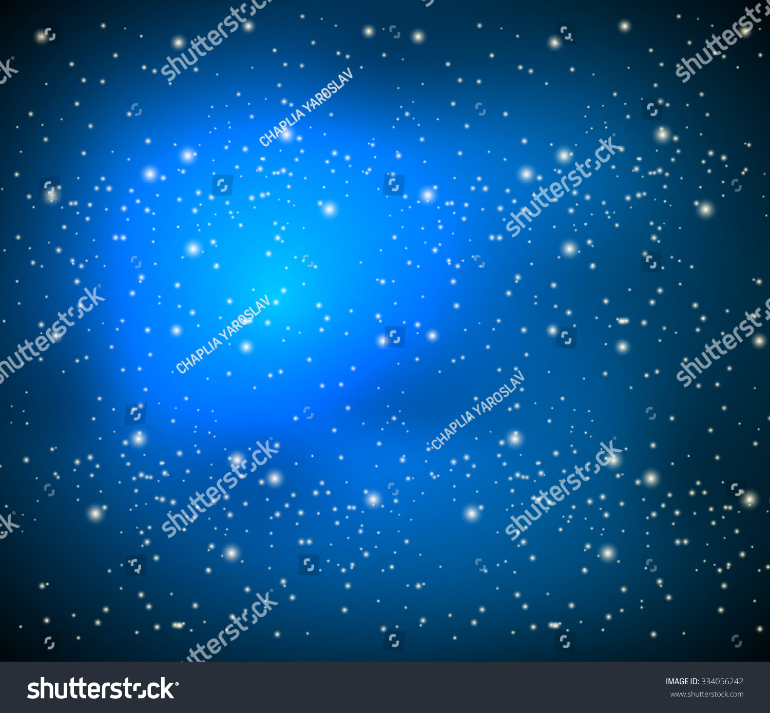 Blue Background With Bright Stars Stock Vector Illustration 334056242 ...