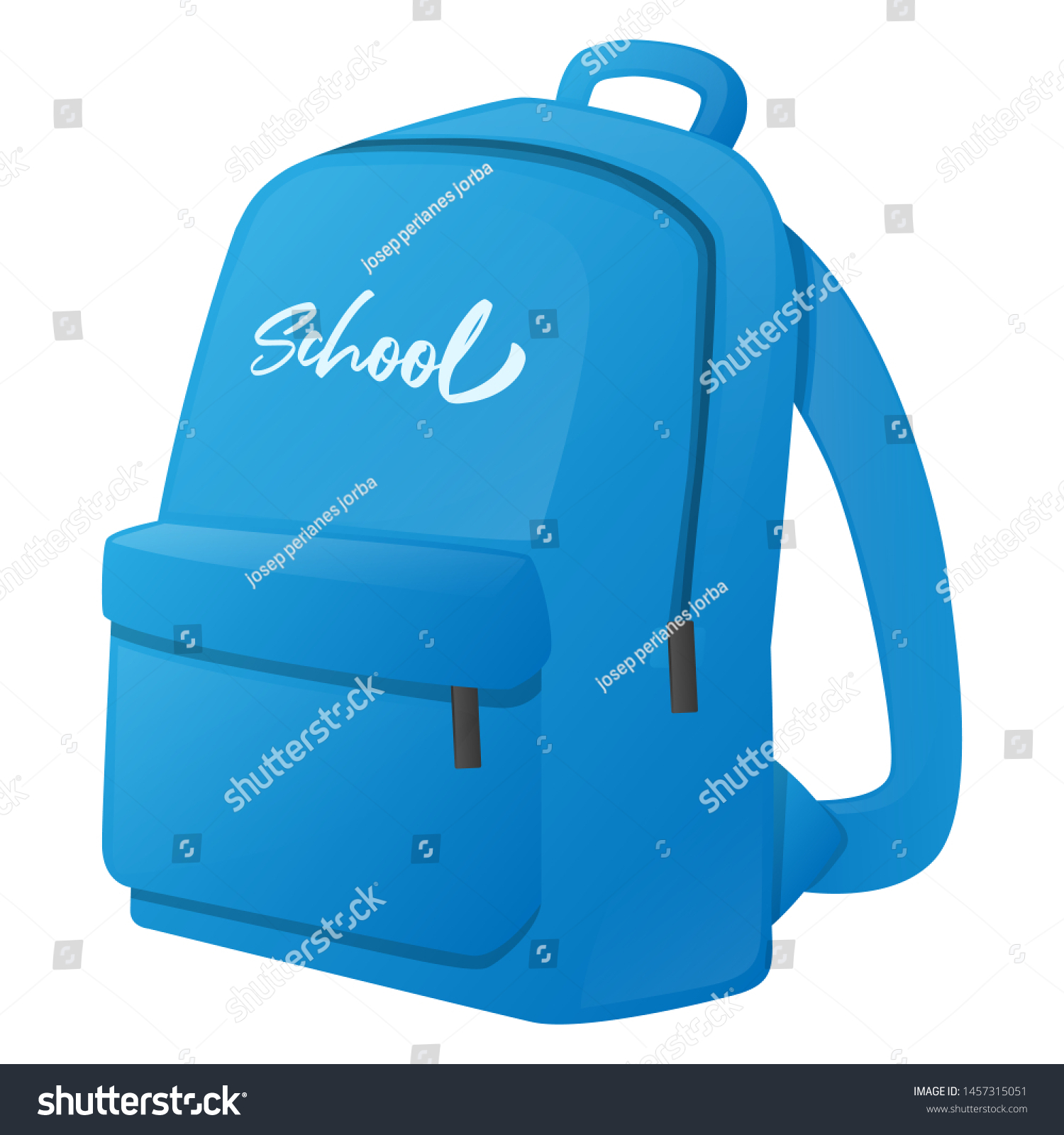 SVG of Blue Backpack School Vector Design Art. Bag Teacher Trendy Communication Chat Elements svg