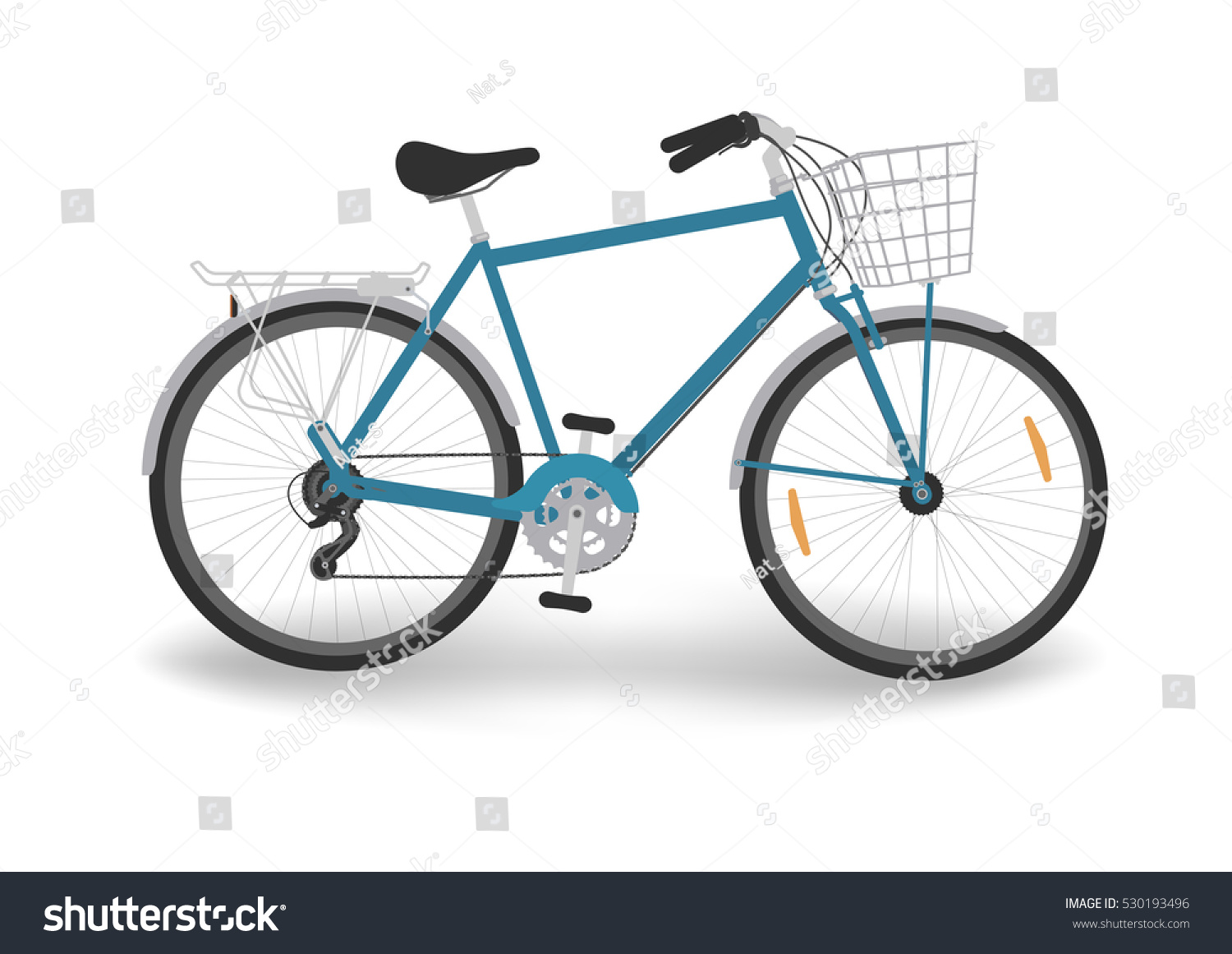 blue bike basket