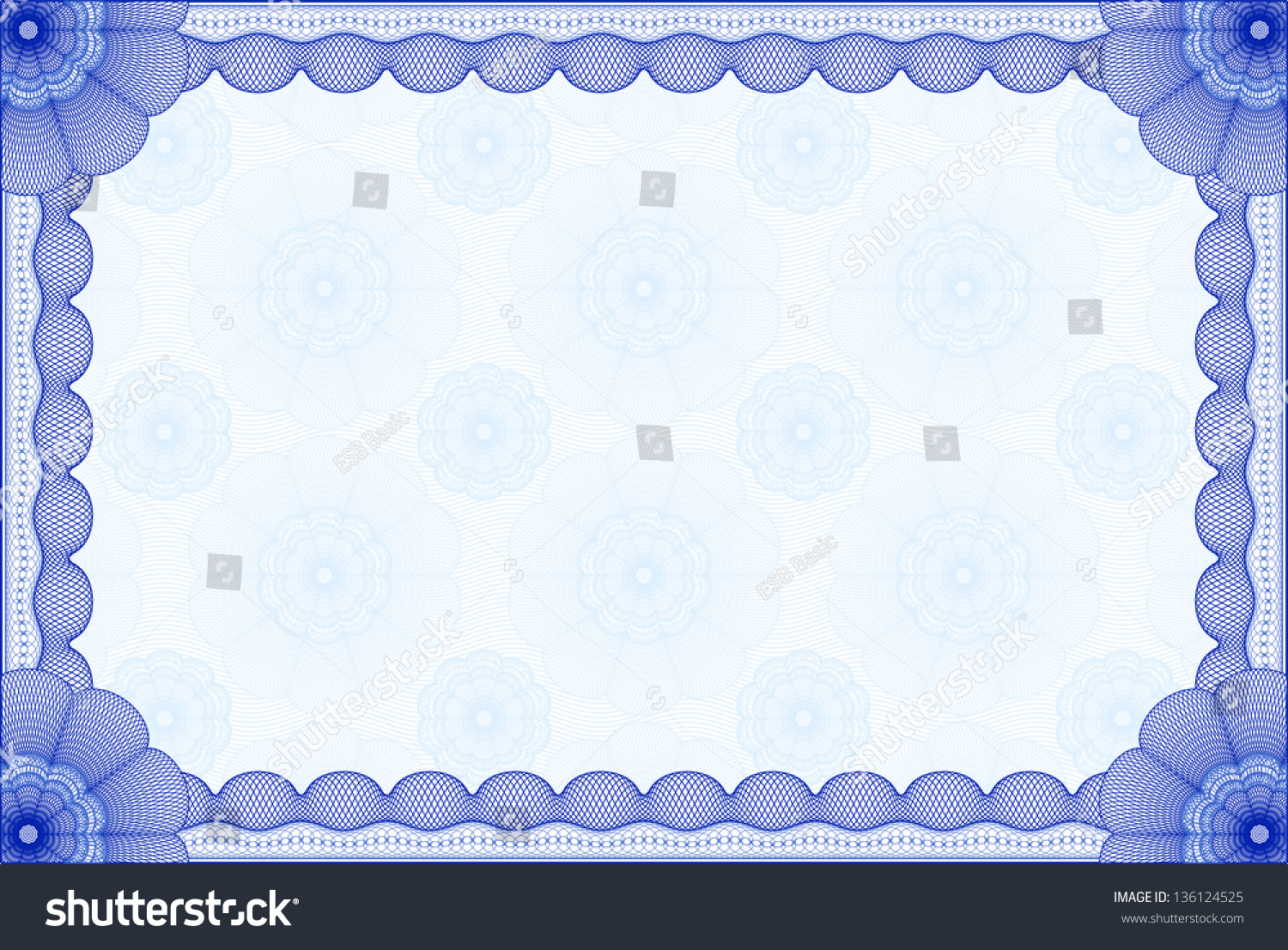 Blue Certificate Background